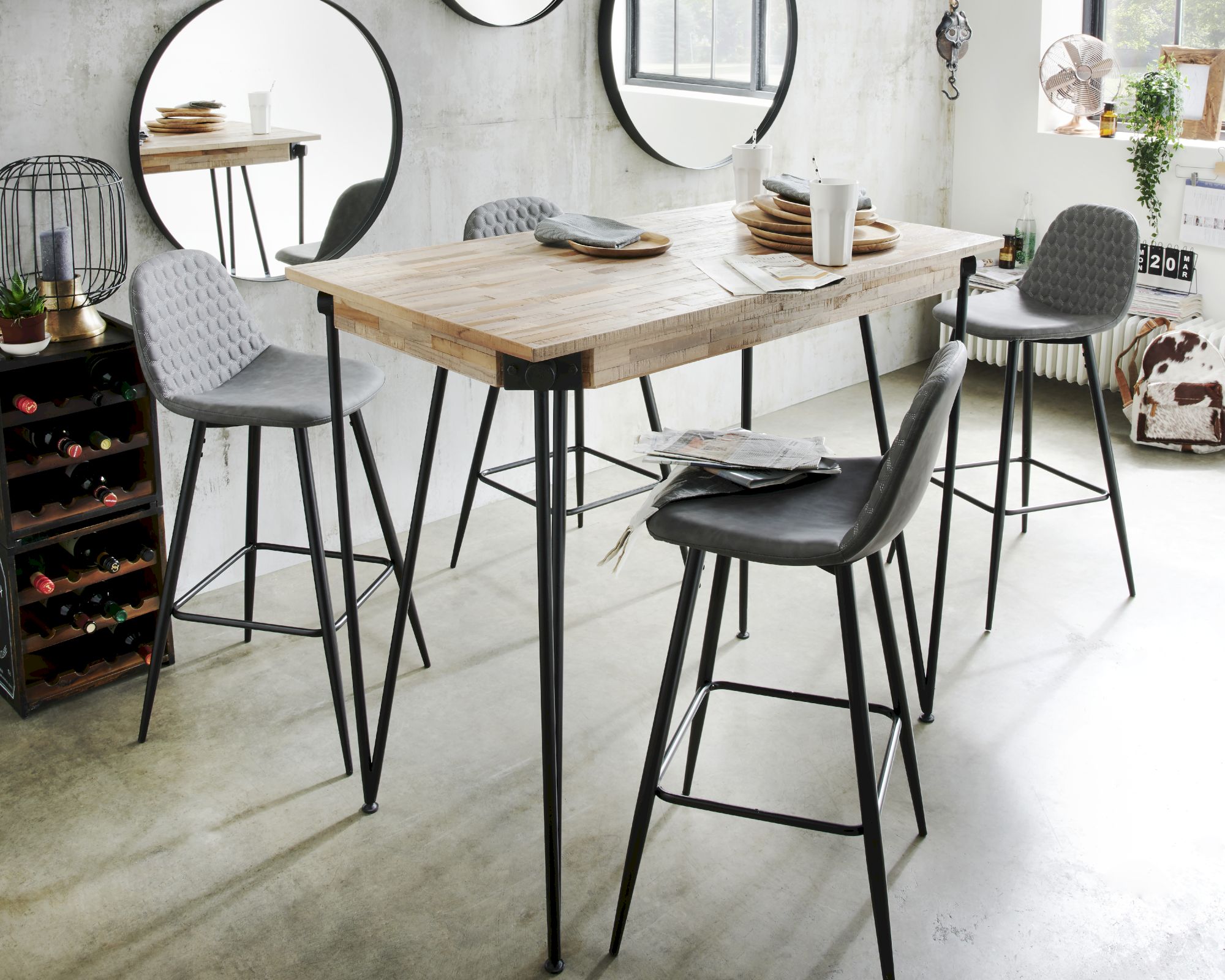 die Faktorei »Harry« Bar-Tisch 120x108x70 cm