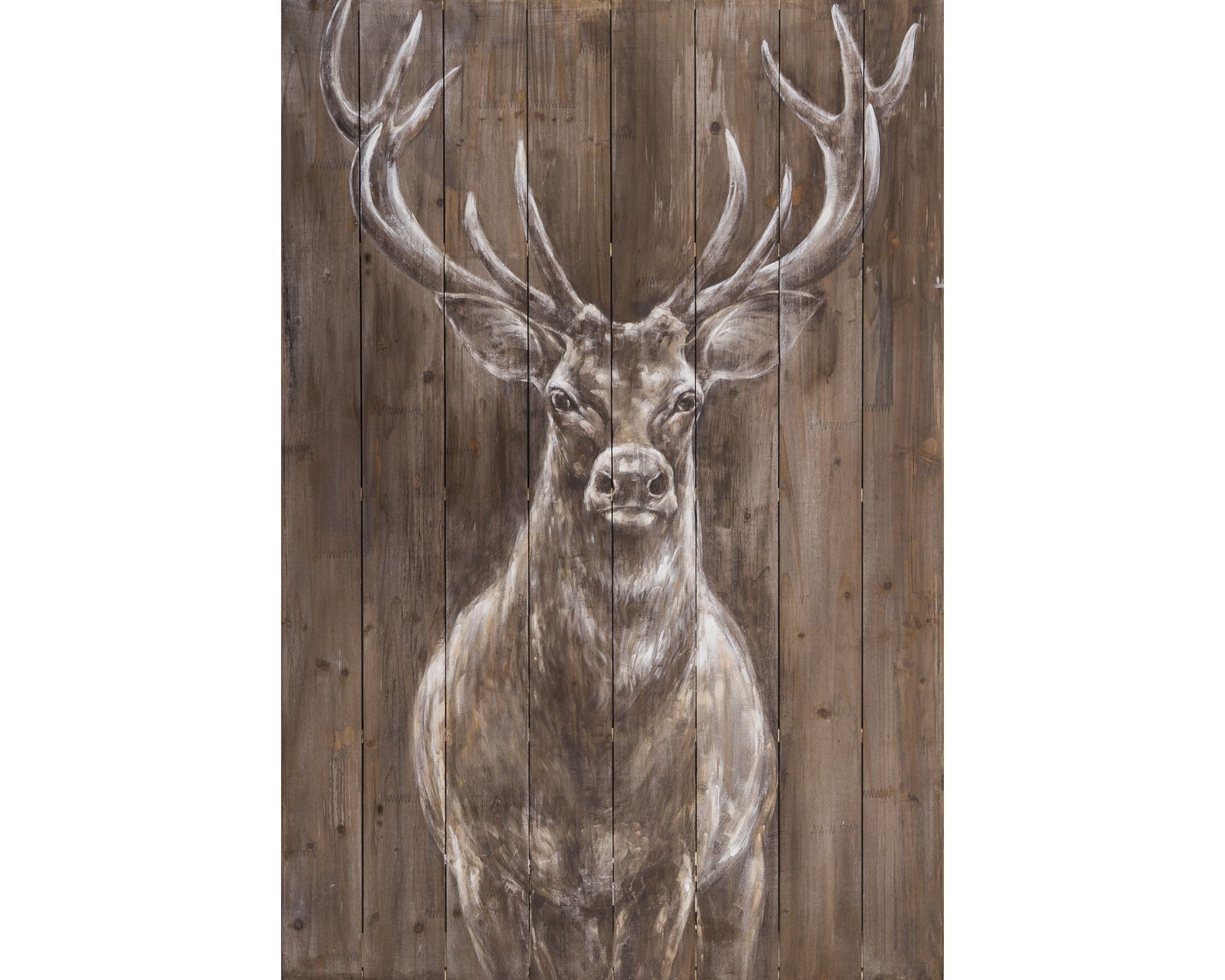 die Faktorei »Hirsch« Wandbild auf Holz 80x120 cm