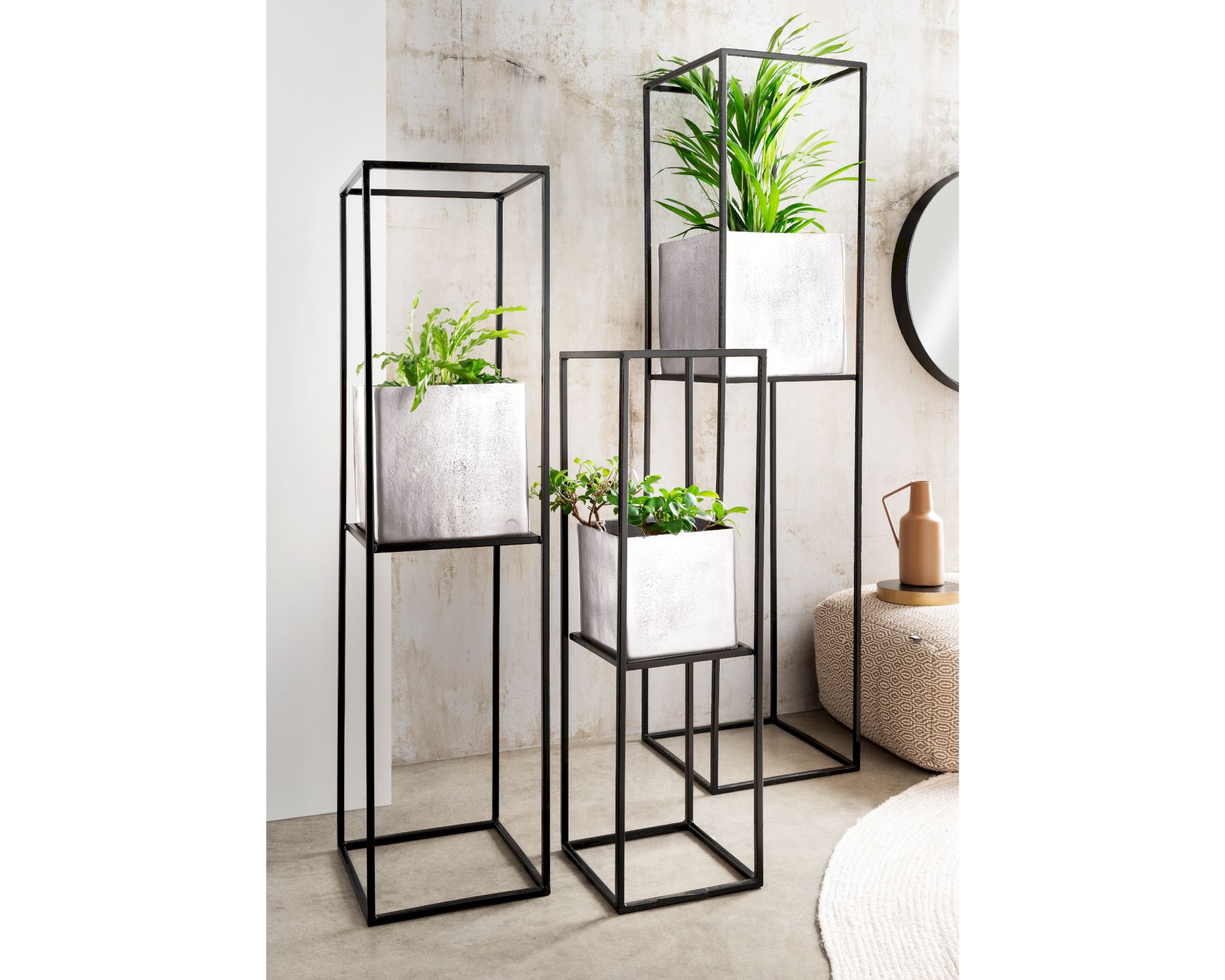 die Faktorei »Plant« Pflanzsäule natur vernickelt 27x90x27 cm