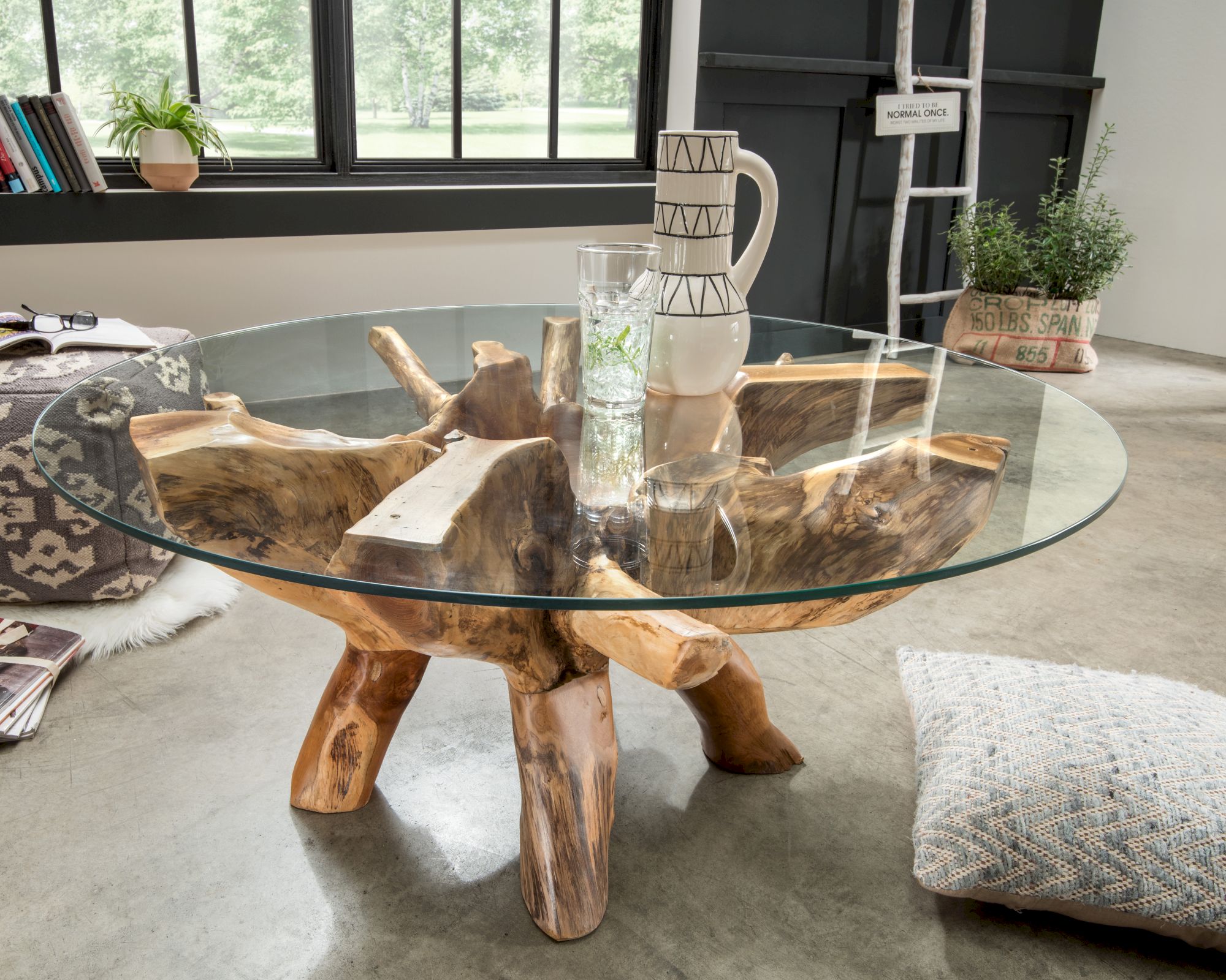 die Faktorei »Roots« Unikat Couchtisch Teak-Wurzel 110 cm
