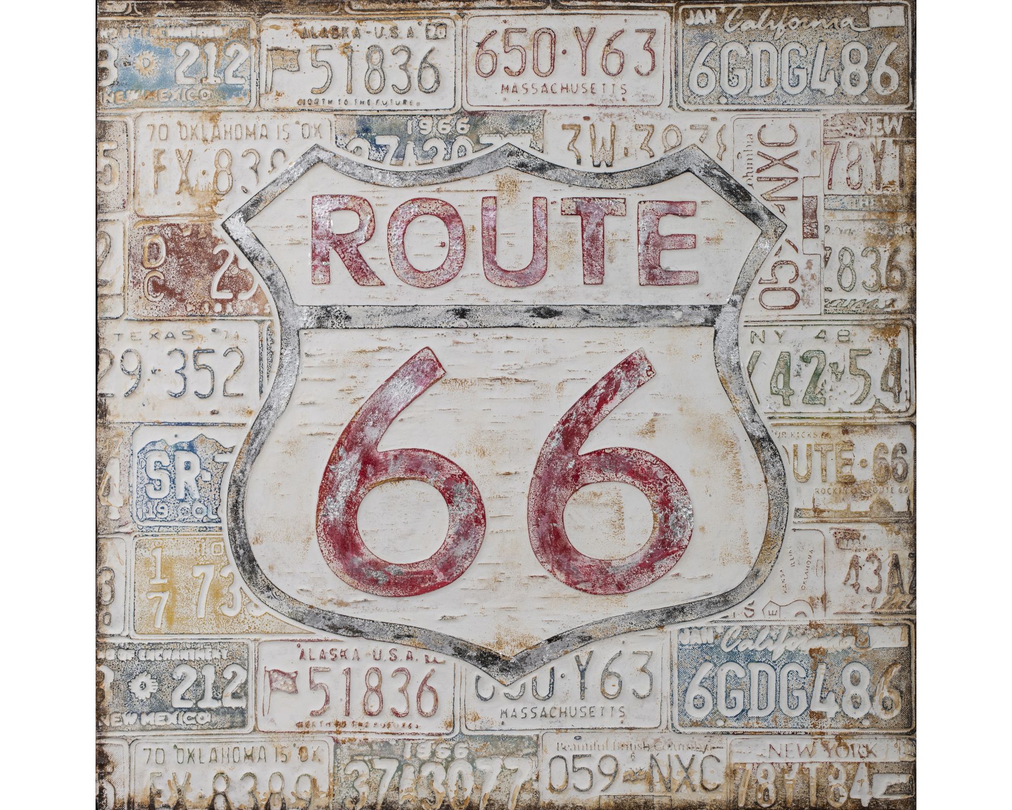 die Faktorei »Route 66« Wandbild 90x90 cm