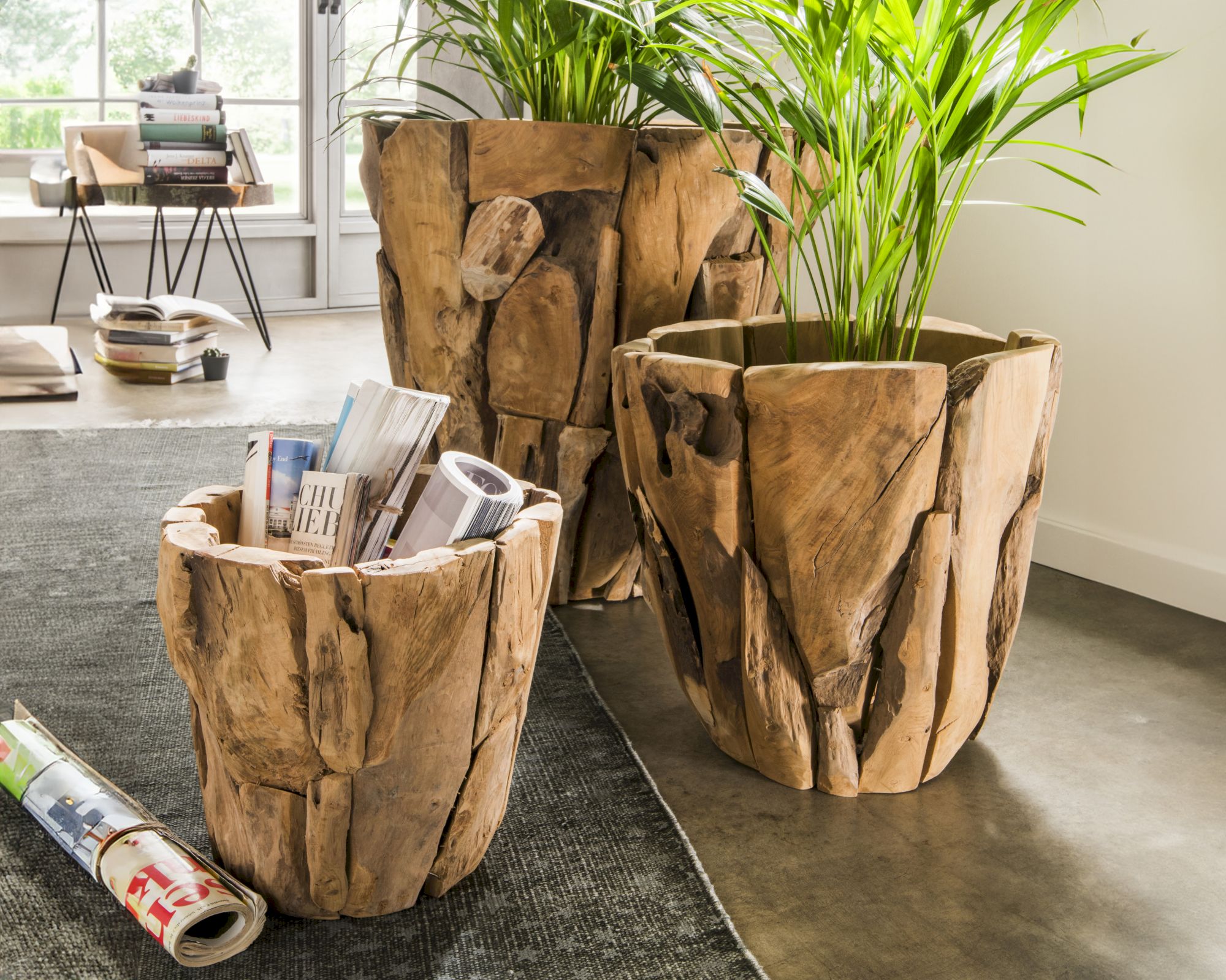 die Faktorei »Rustic« Teak Holztopf 40x40 cm