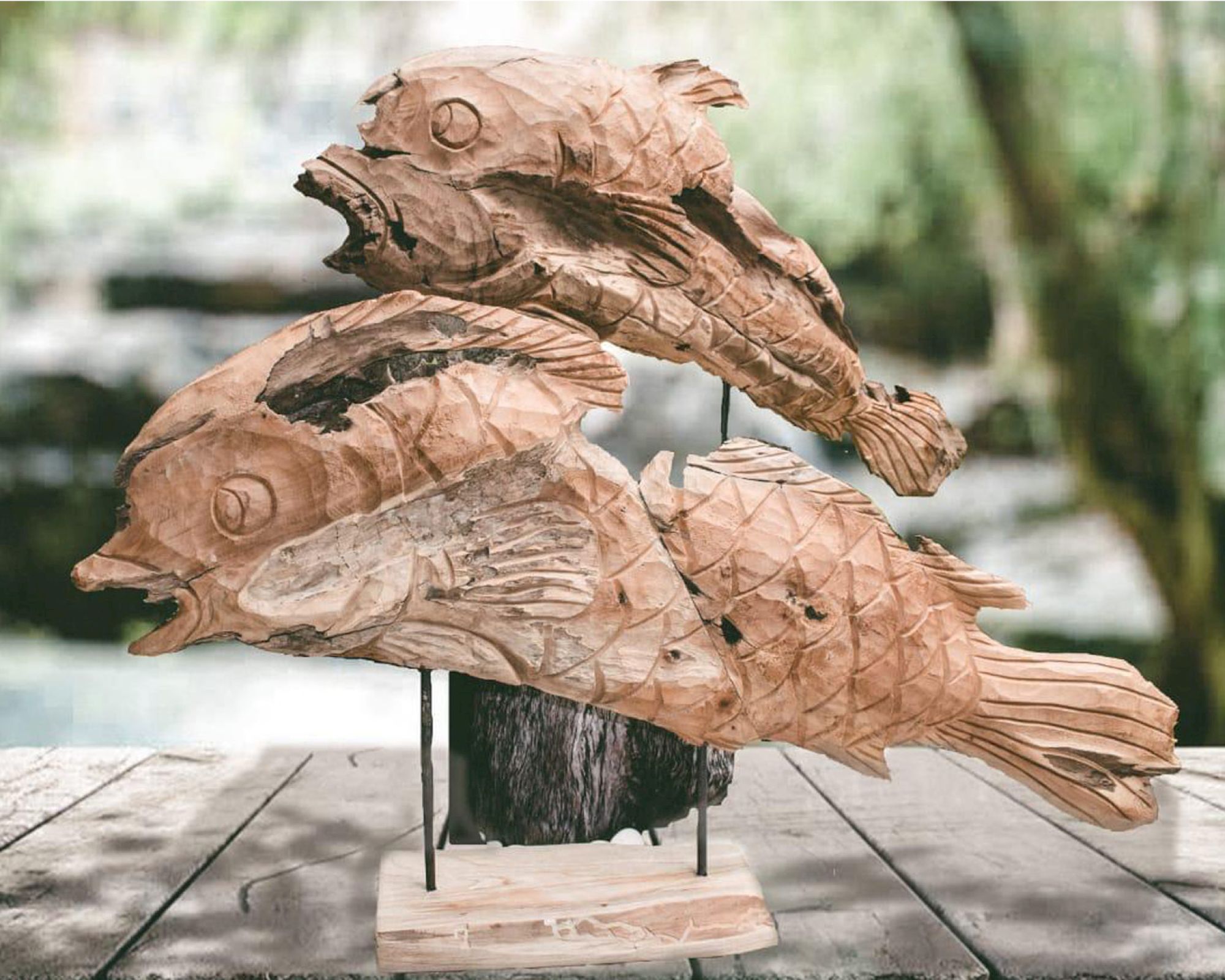 die Faktorei »Rustic« Unikat Deko-Fisch 120x75x20 cm