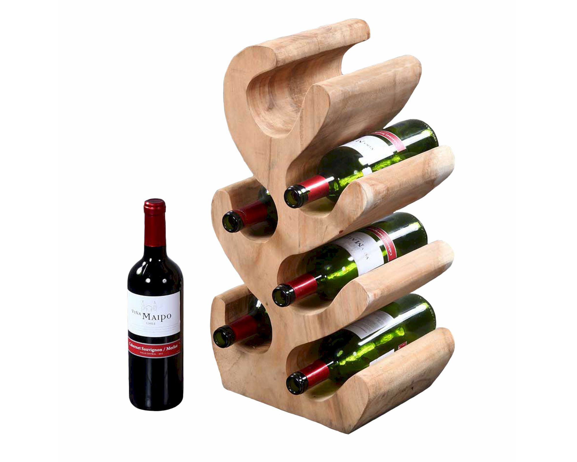 die Faktorei »Suarholz« Weinregal für 6 Flaschen aus Suarholz