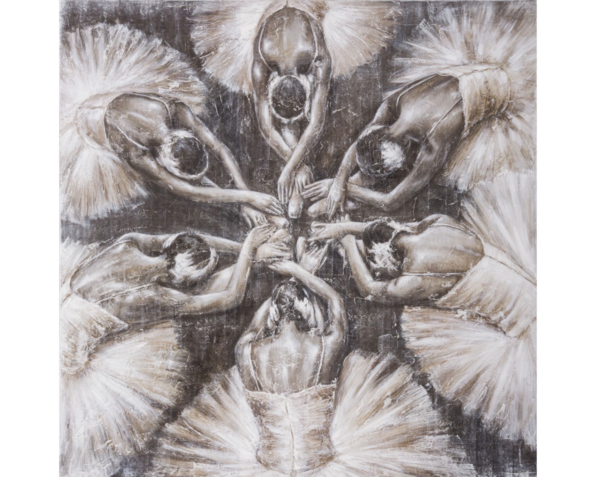 die Faktorei »Tänzerinnen« Struktur-Wandbild 120x120 cm