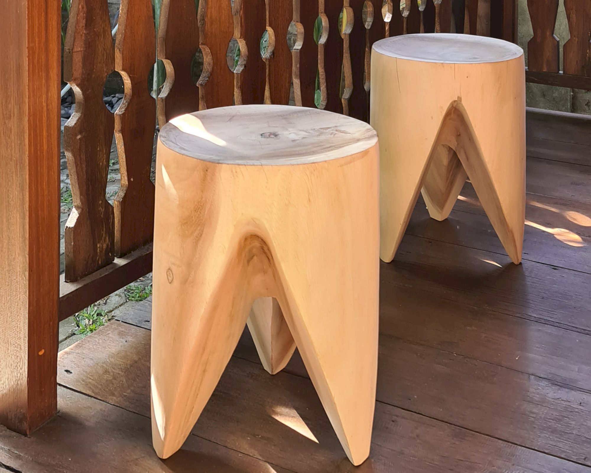 die Faktorei »Teeth« Holz-Hocker stapelbar ca. 30x40 cm