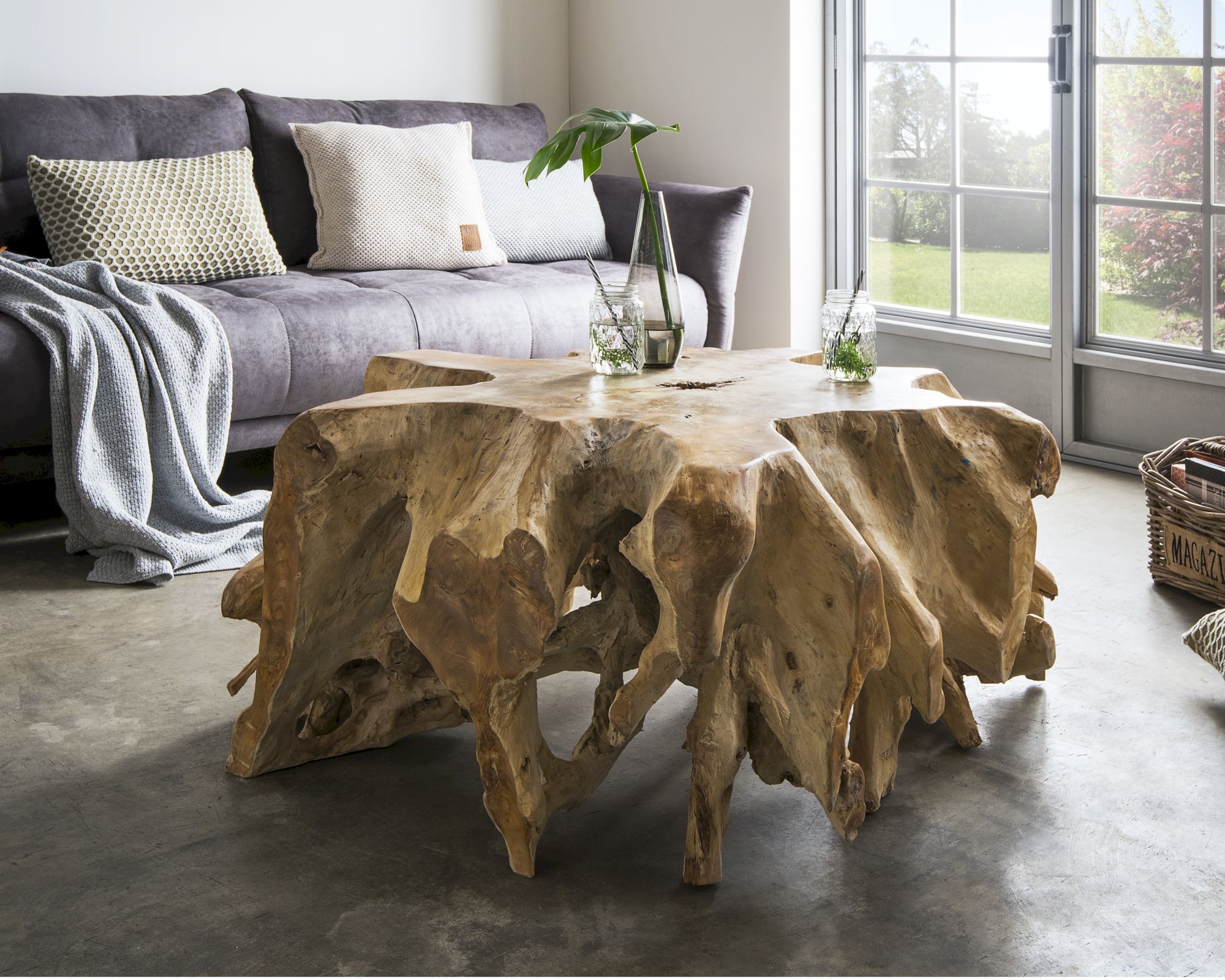 die Faktorei »Thor« Unikat Couchtisch Teak-Wurzel ca. 80x50x80 cm