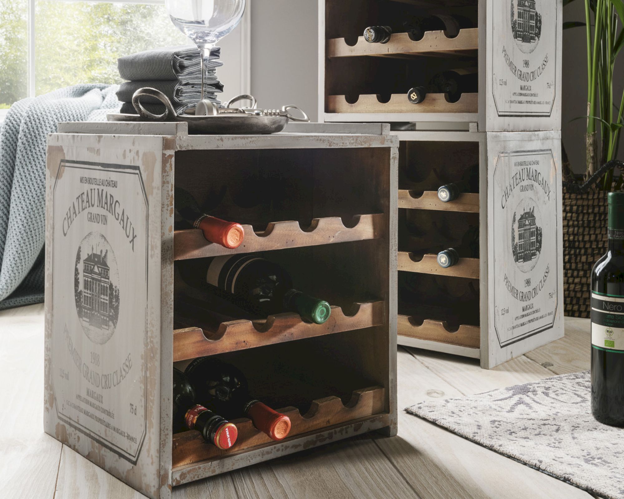 die Faktorei »Vintage« Weinregal für 12 Flaschen vintage-schwarz