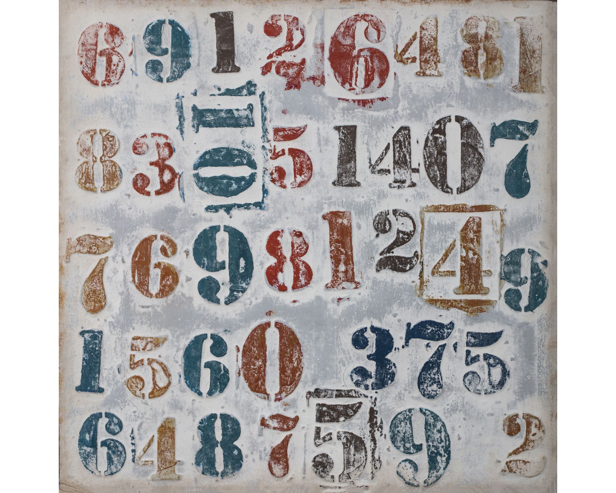 die Faktorei "Zahlen" Wandbild 90x90 cm