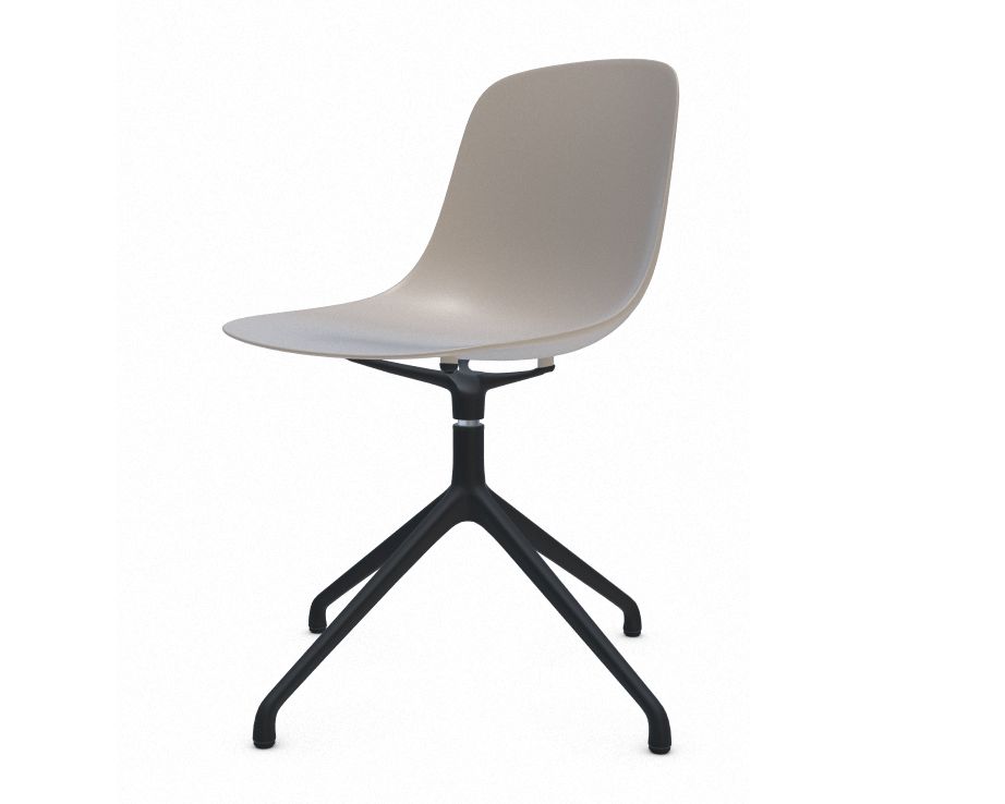 infiniti »PURE LOOP MONO« 4 Star Designer-Stuhl 31 Schwarz matt / IP7608U Marsala