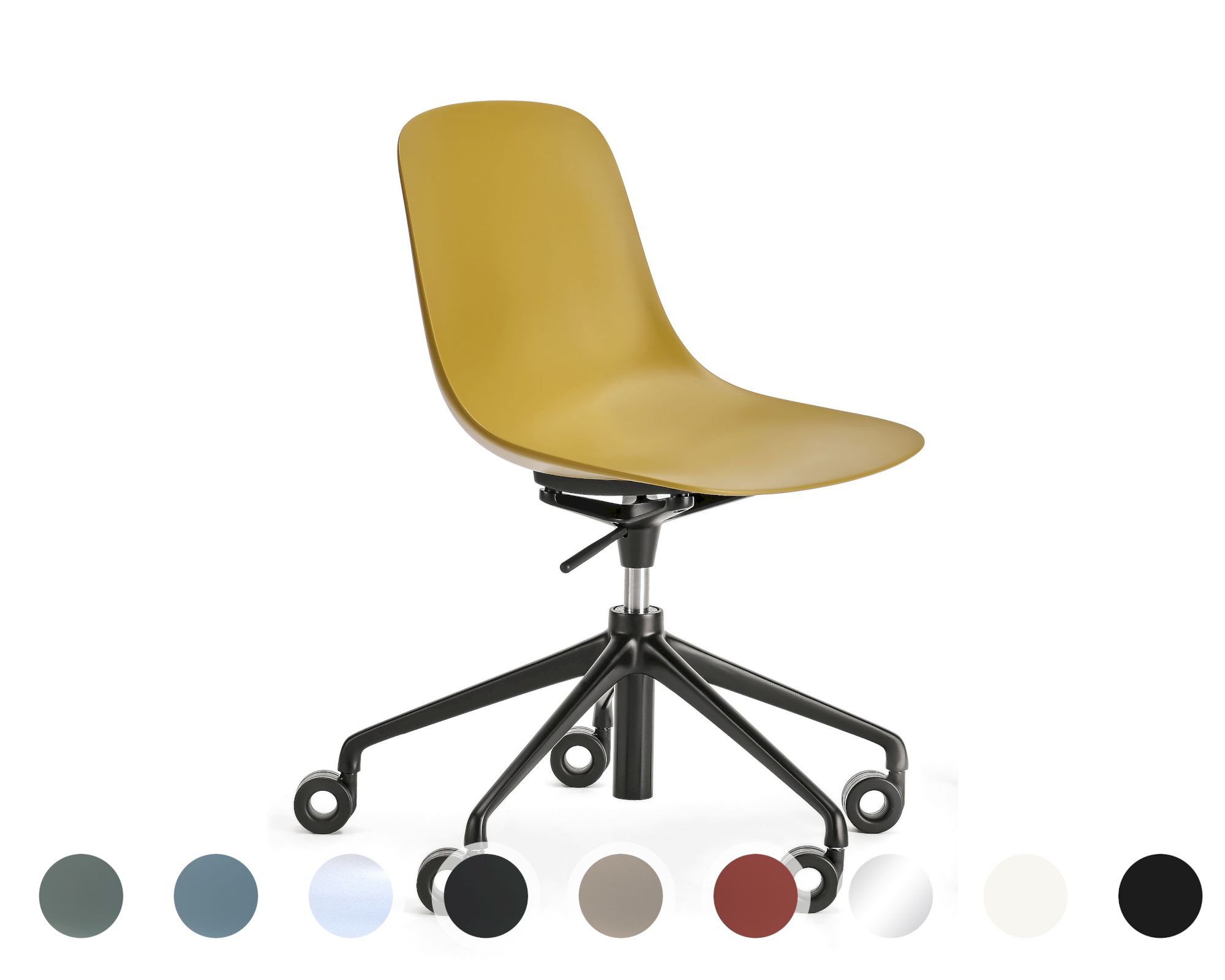 infiniti »PURE LOOP MONO« 5 Star Updown Designer-Stuhl AL30 Weiss matt / IS020 Weiss
