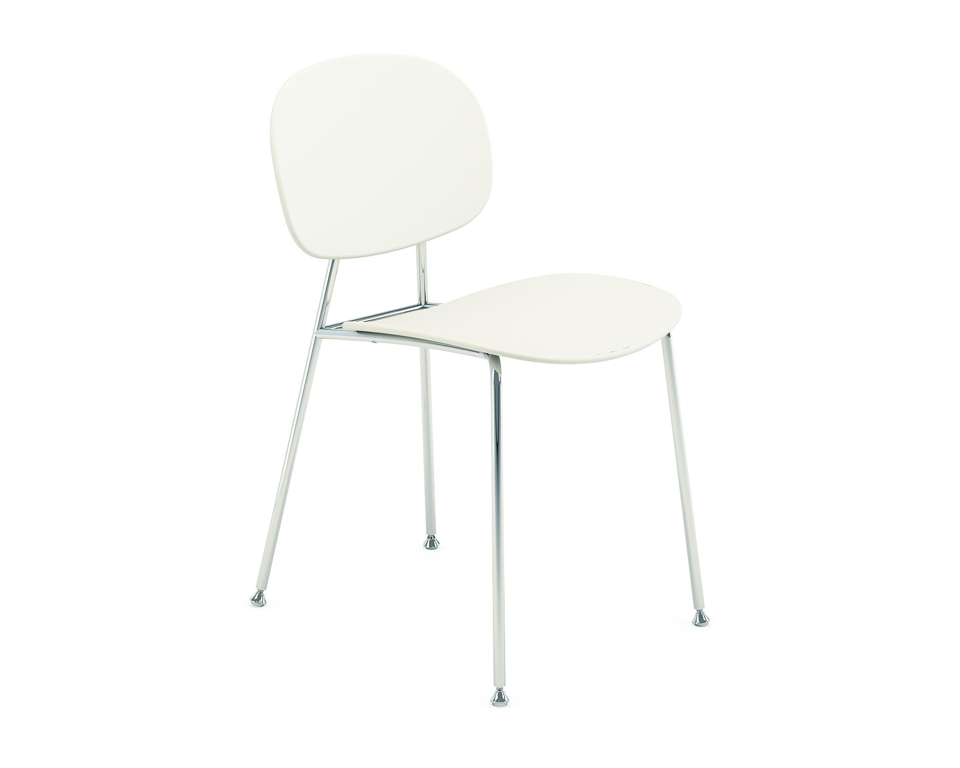 infiniti »TONDINA POP« 4 Legs Designer-Stuhl AC30 Weiss matt lackiert / R1034 Pfirsich