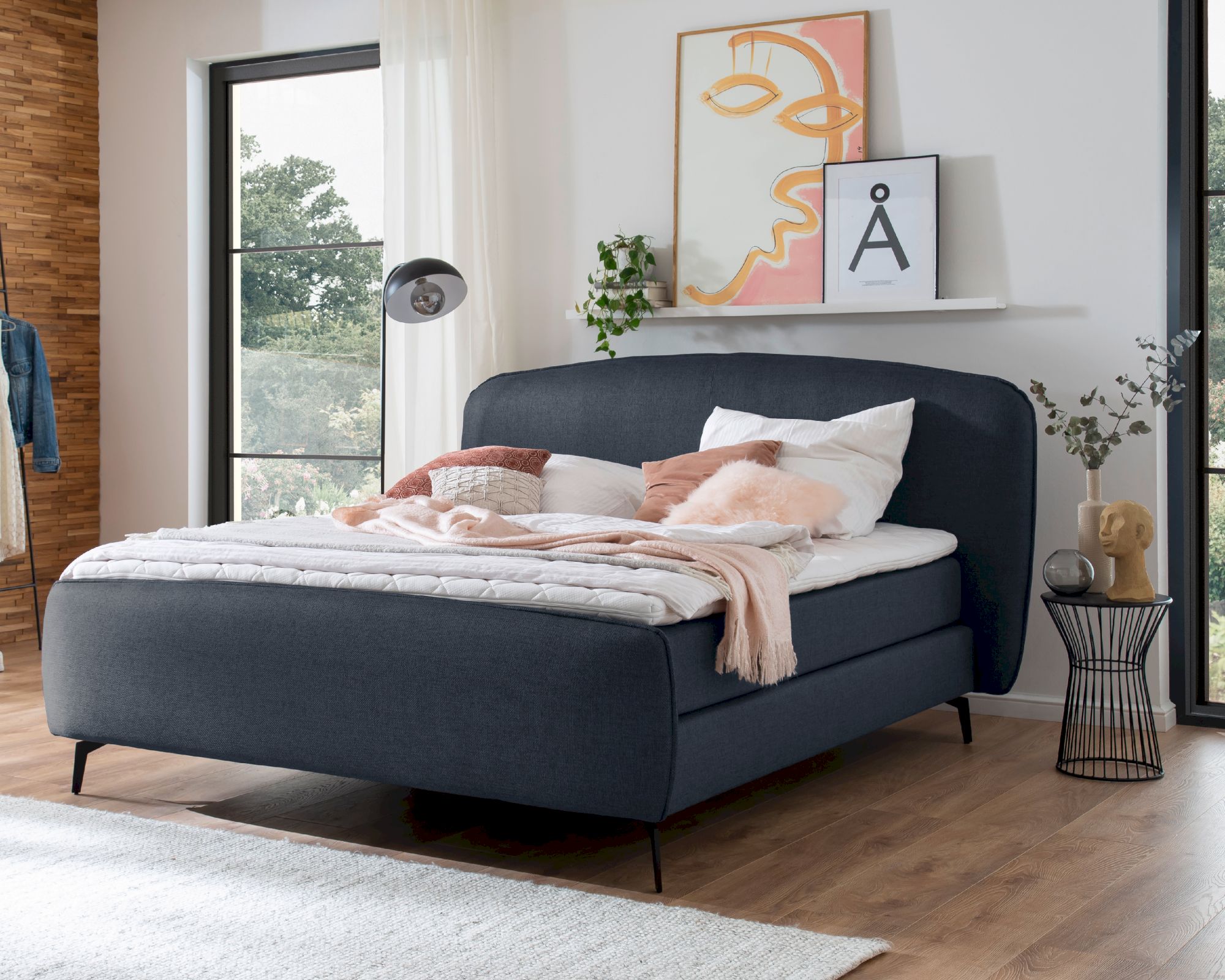 meise.möbel »Imola« Boxspringbett 160x200 cm / Anthrazit