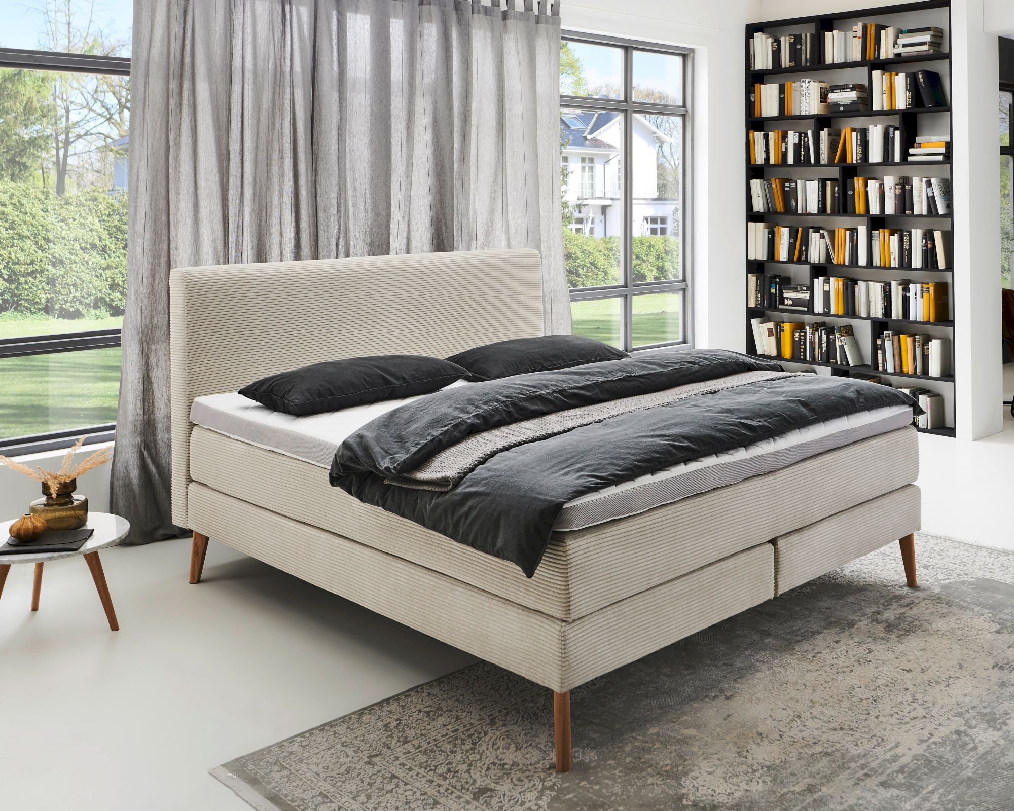 meise.möbel »Linea« Boxspringbett 180x200 cm / grau