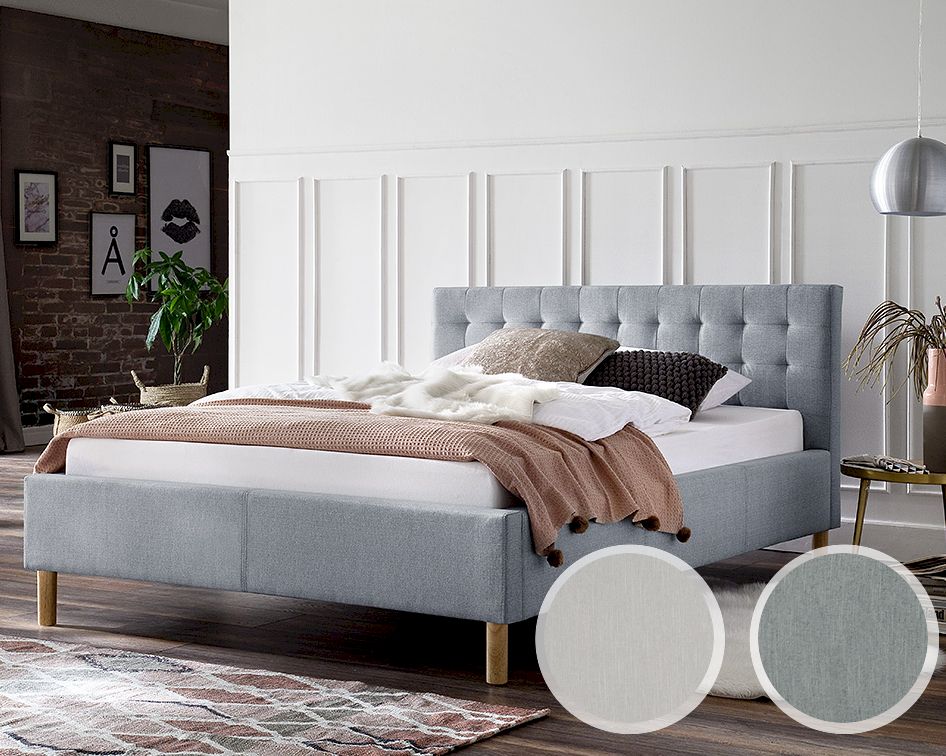 meise.möbel »Malin« Polsterbett 140x200 cm / eisblau