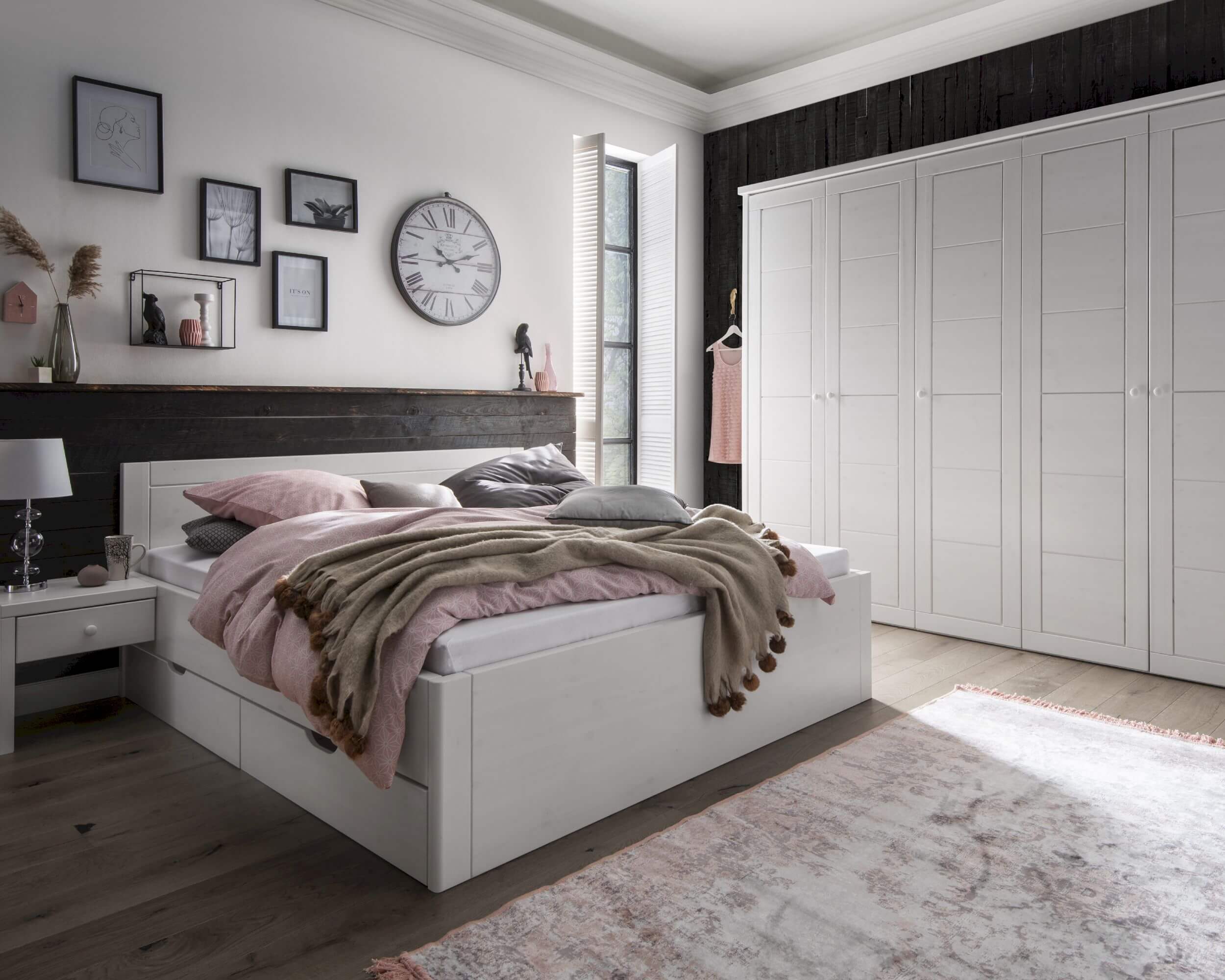 MassivHolz Bett Vita weiß • Zeitlos & modern • Jetzt kaufen!