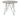 Actona »Prunus« Ecktisch rund Marmor Marron braun, Gestell Chrom