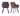 SalesFever »Cristobal« Armlehnstuhl 2er-Set braun