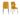 SalesFever »Freddie« Stuhl 2er-Set gelb