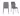 SalesFever »Freddie« Stuhl 2er-Set grau