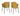 SalesFever »Thea« Armlehnstuhl 2er-Set gold