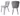 SalesFever »Tom« Stuhl 4er-Set hellgrau