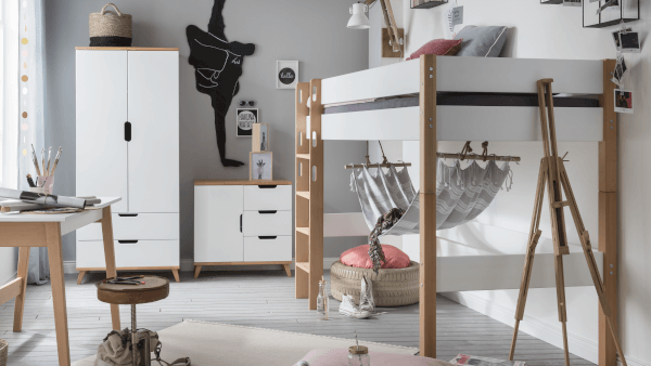 INFANSKIDS »Infanscolor« Kinderzimmer Mittelhochbett weiß Artikelbild 2