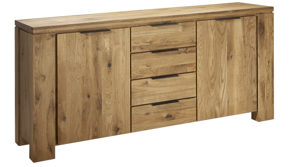 Schösswender »Oviedo« Wildeiche Massivholz Sideboard - 4 Schubladen / 2 Türen Artikelbild 2