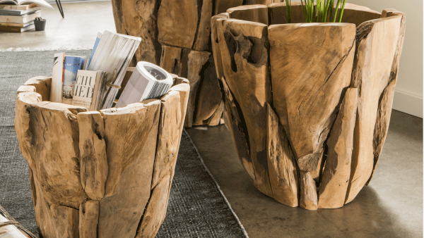 die Faktorei »Rustic« Teak Holztopf Artikelbild 2