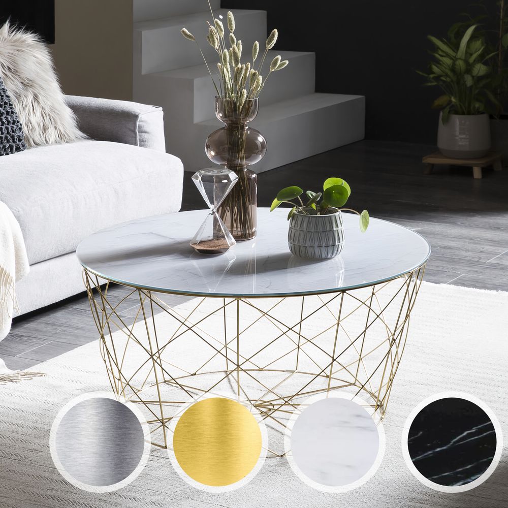 SalesFever »May« Couchtisch Marmor-Optik schwarz / schwarz