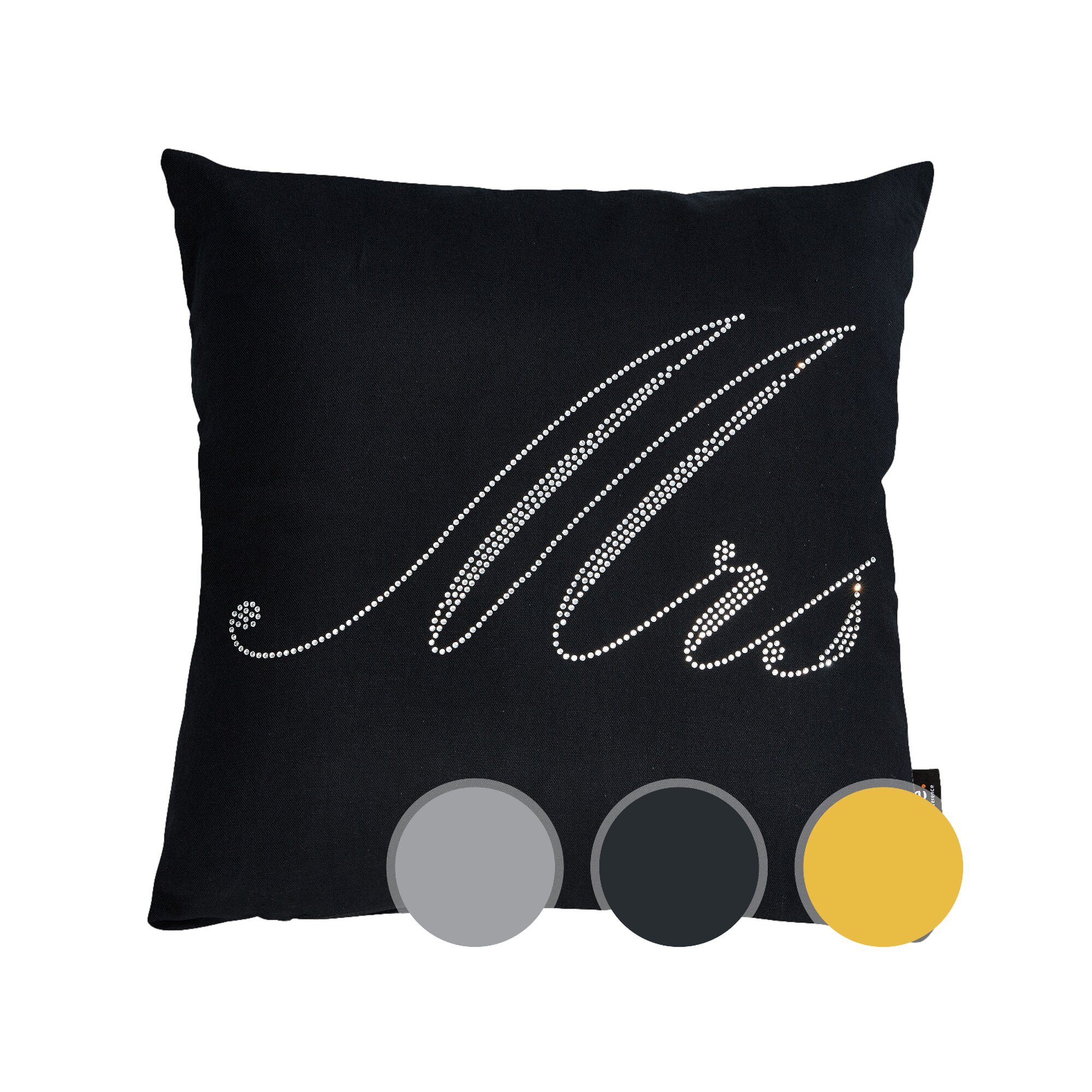 Done »Mr & Mrs« Kissen Mr / Strasssteine silber