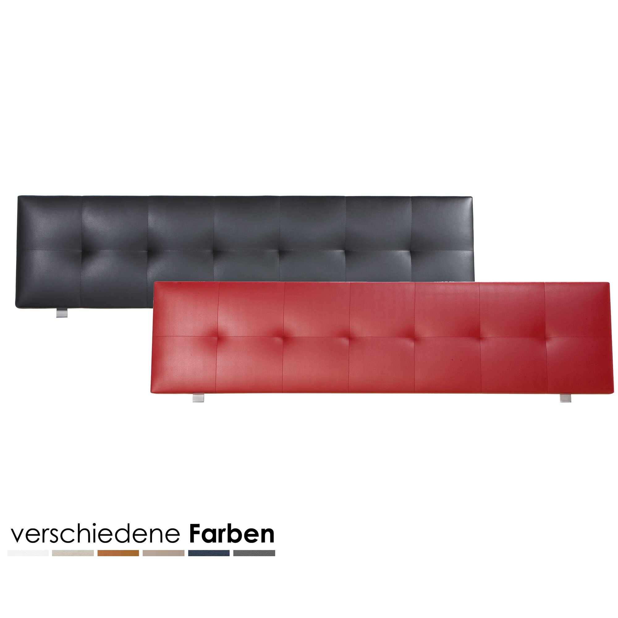 Hasena Factory-Line Kopfteil Ronna 90/100 cm / PK4 Echtleder 515 panna