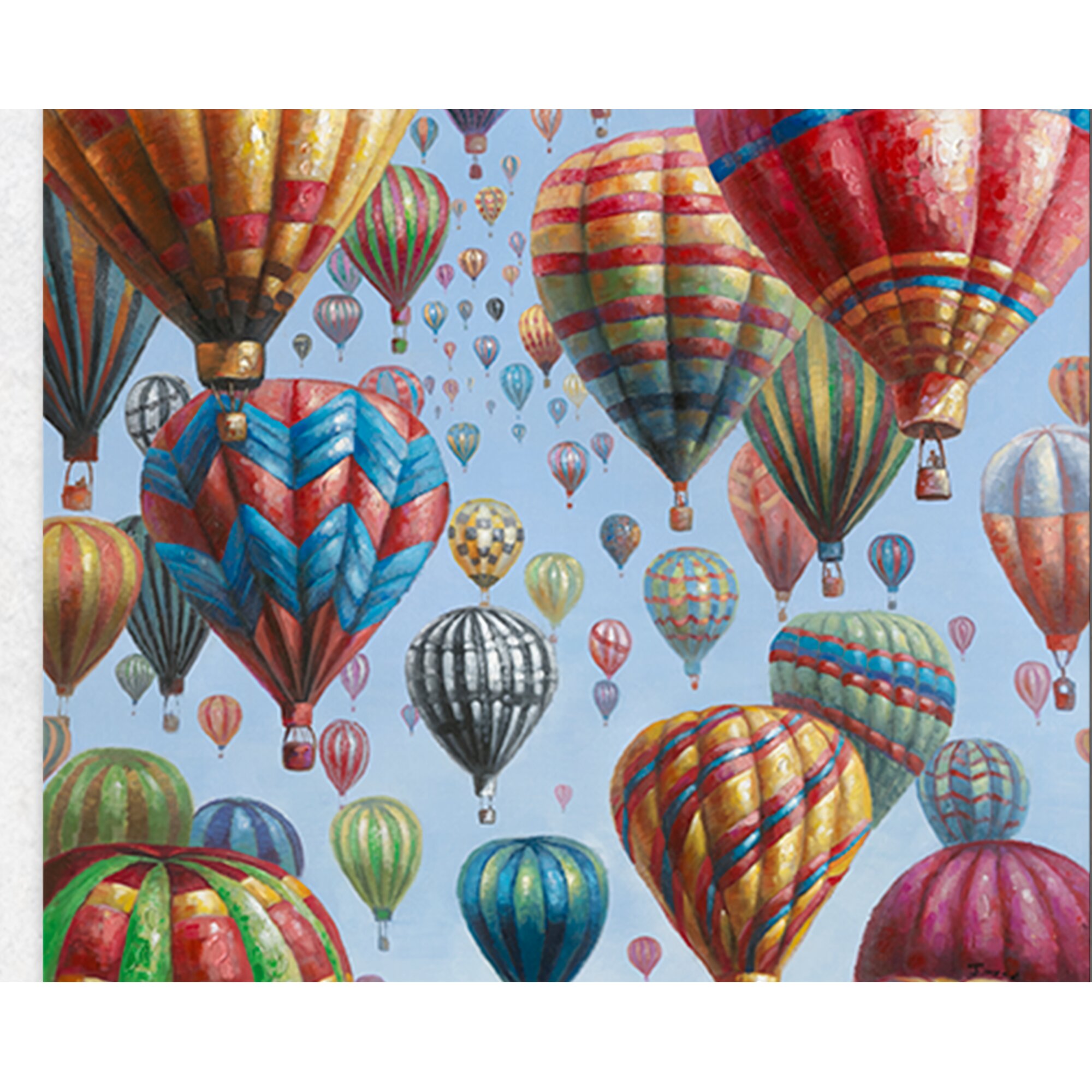 designline La Casa »Heissluftballons« Ölbild handgemalt 115x115 cm auf Leinwand