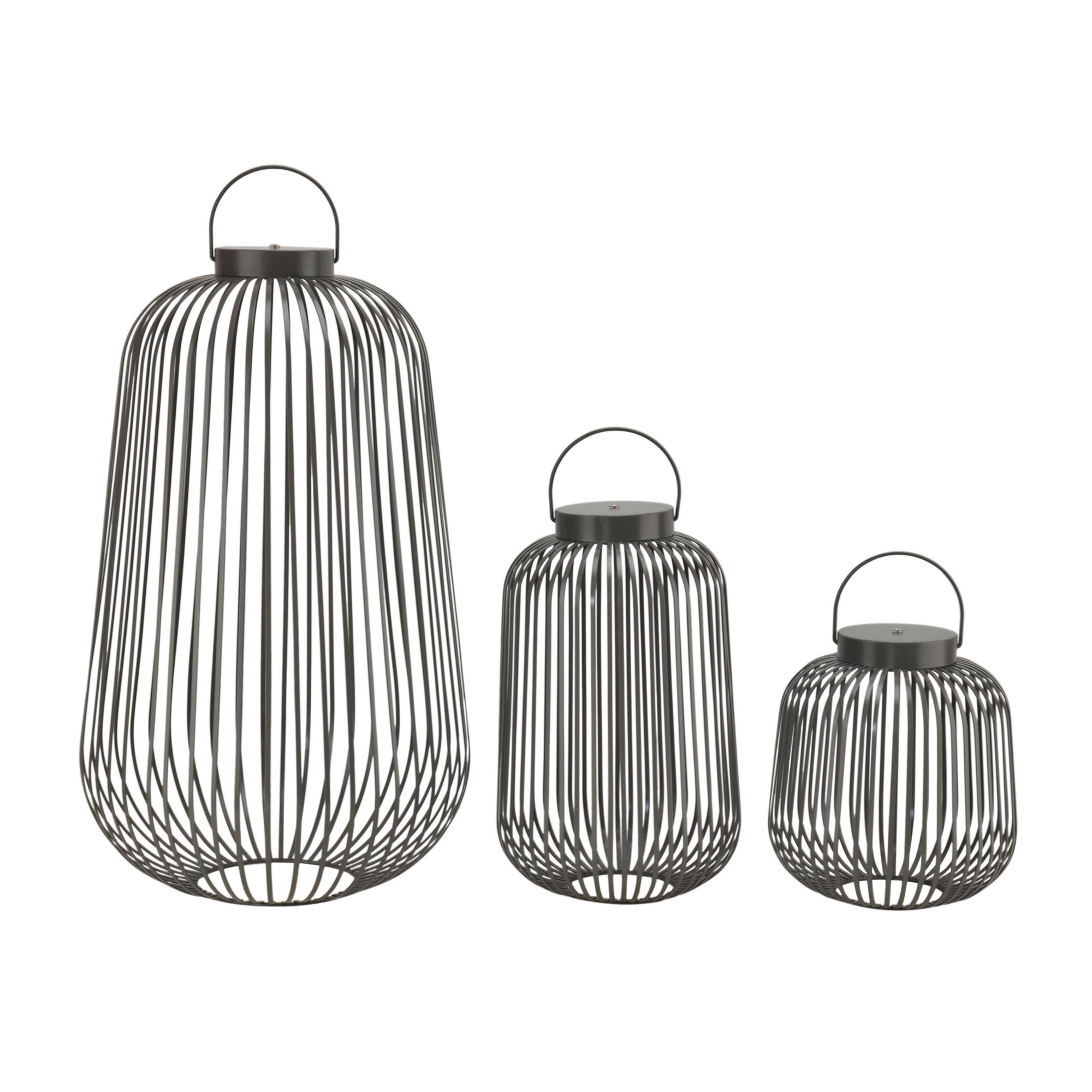 designline La Casa »Lunaro« LED Metalllaterne grau groß