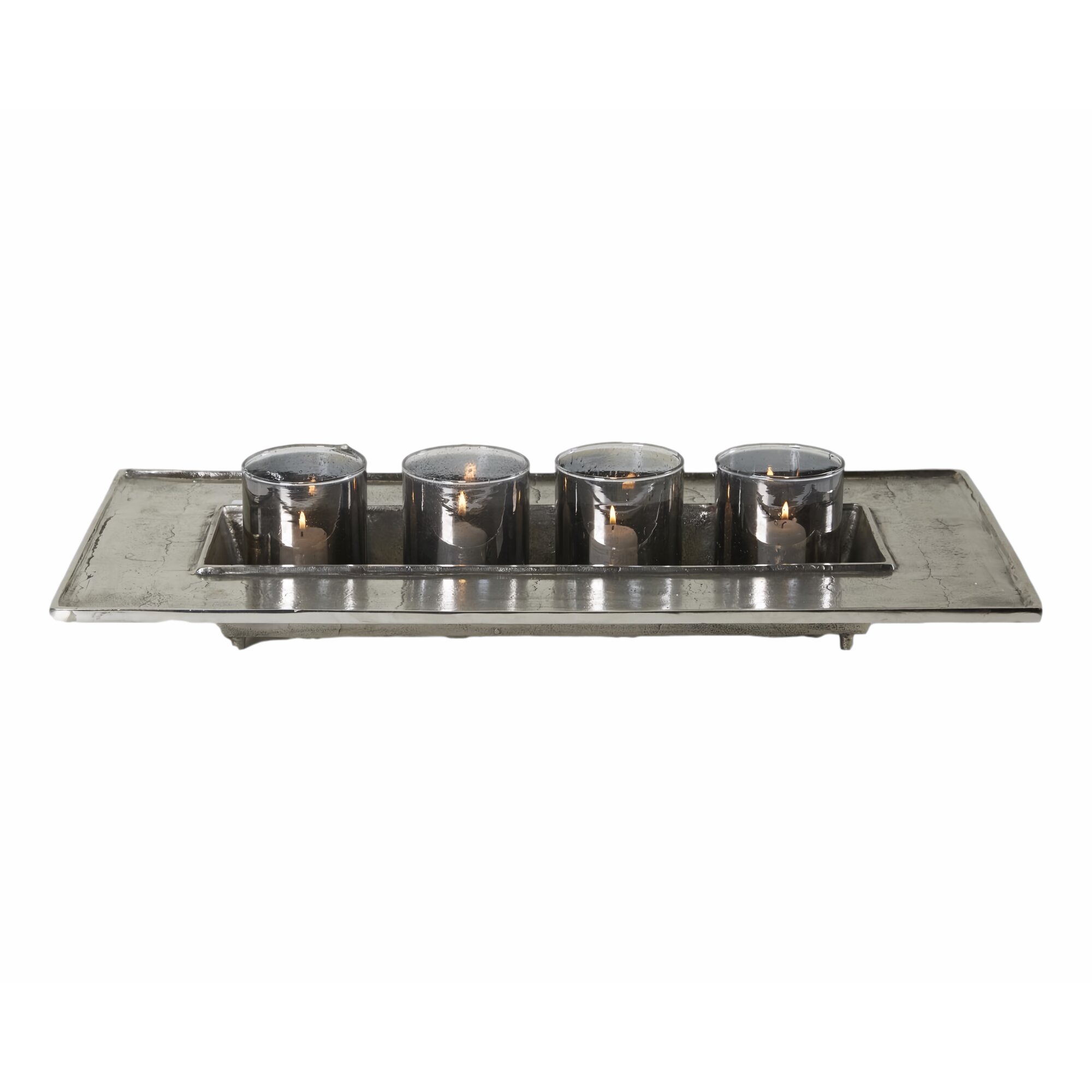 designline La Casa »Zoe« Kerzentablett silber 73x36x22 cm