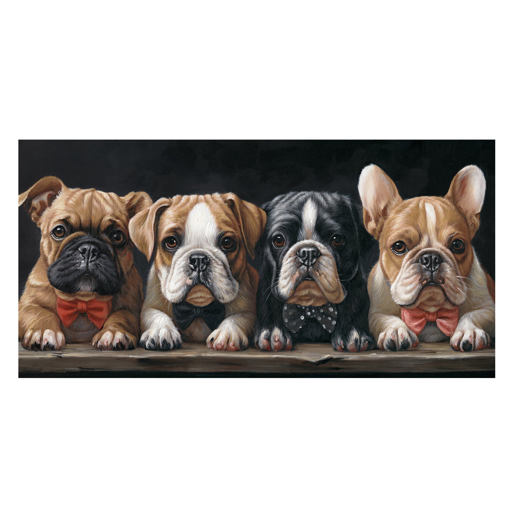 La Casa »vier Hunde« Wandbild 60x120 cm