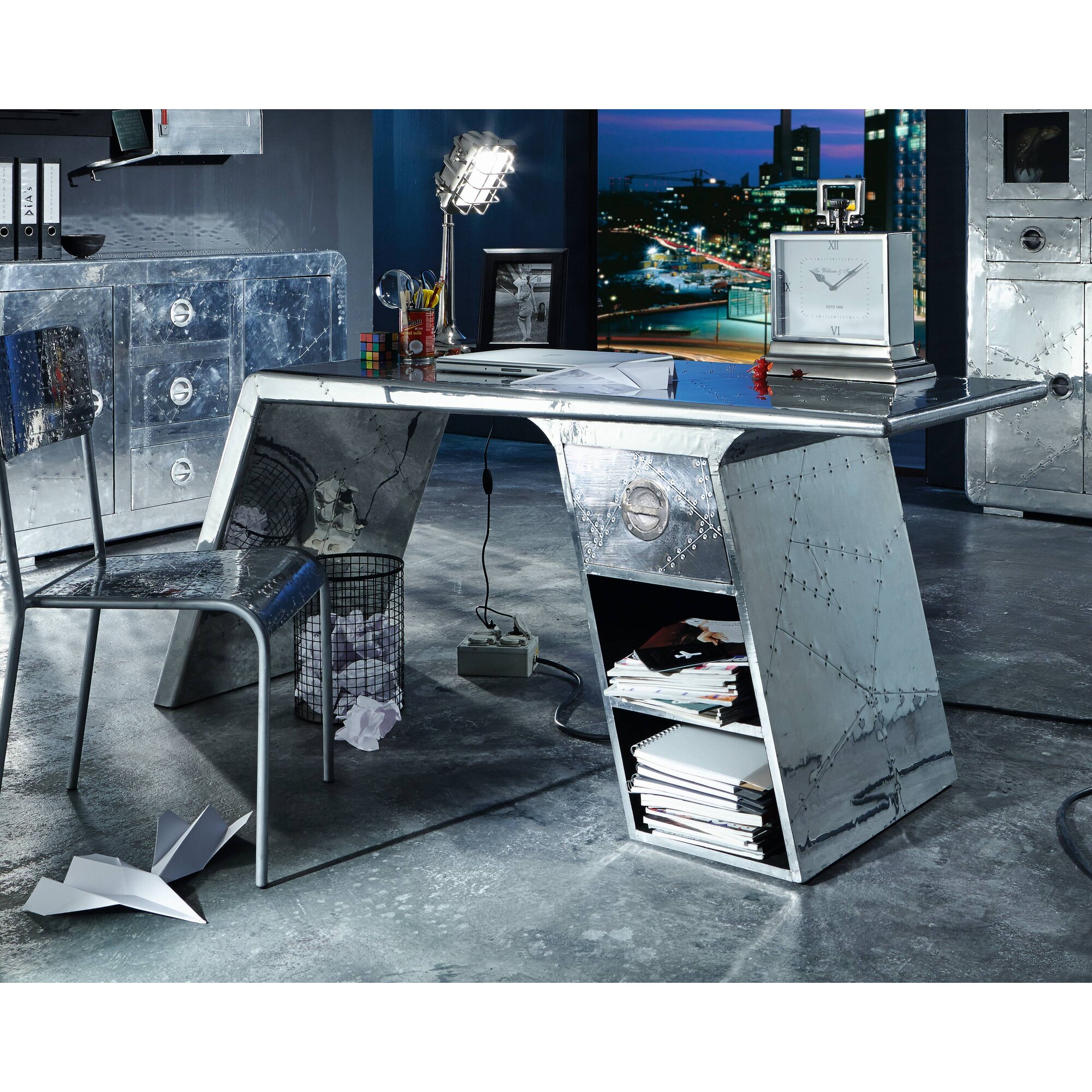 SIT »Airman« Schreibtisch 2 Fächer, 1 Schubfach