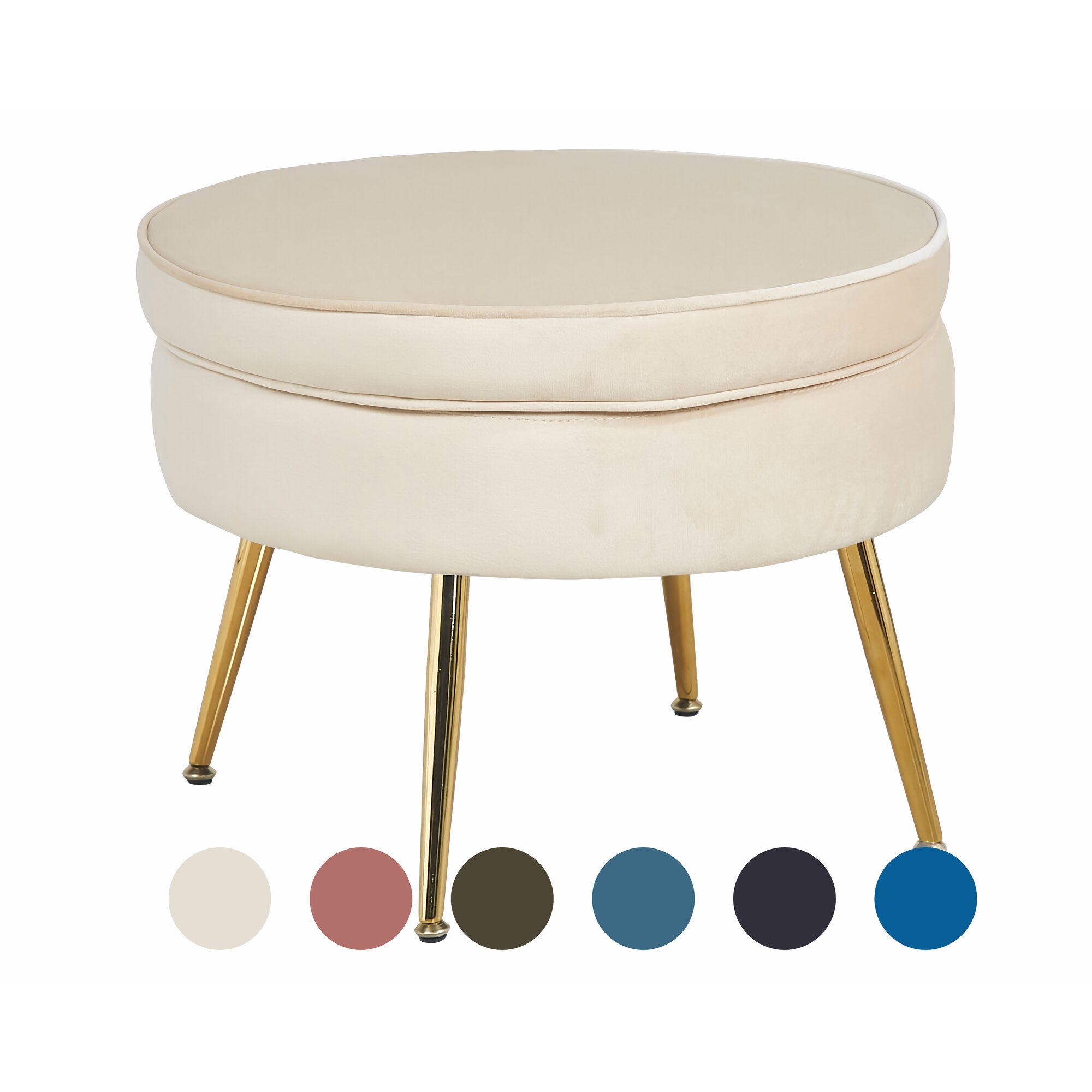 SalesFever »Arielle« Sitzpouf rund Blau