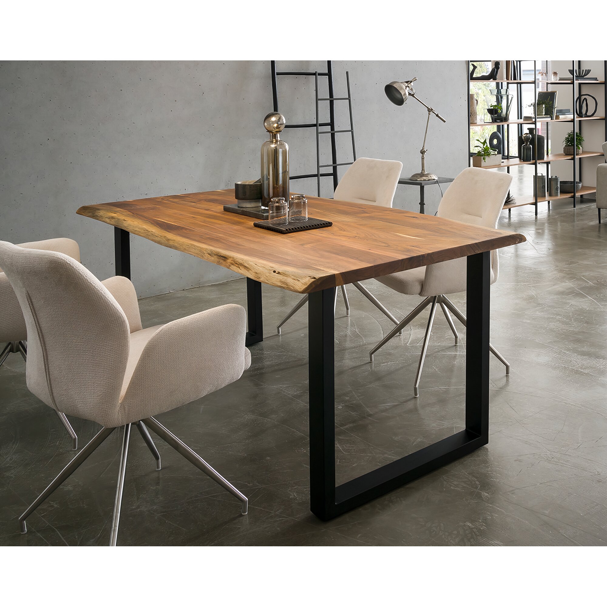 SalesFever »Saira« Esstisch Akazie mit U-Gestell 140x80 cm
