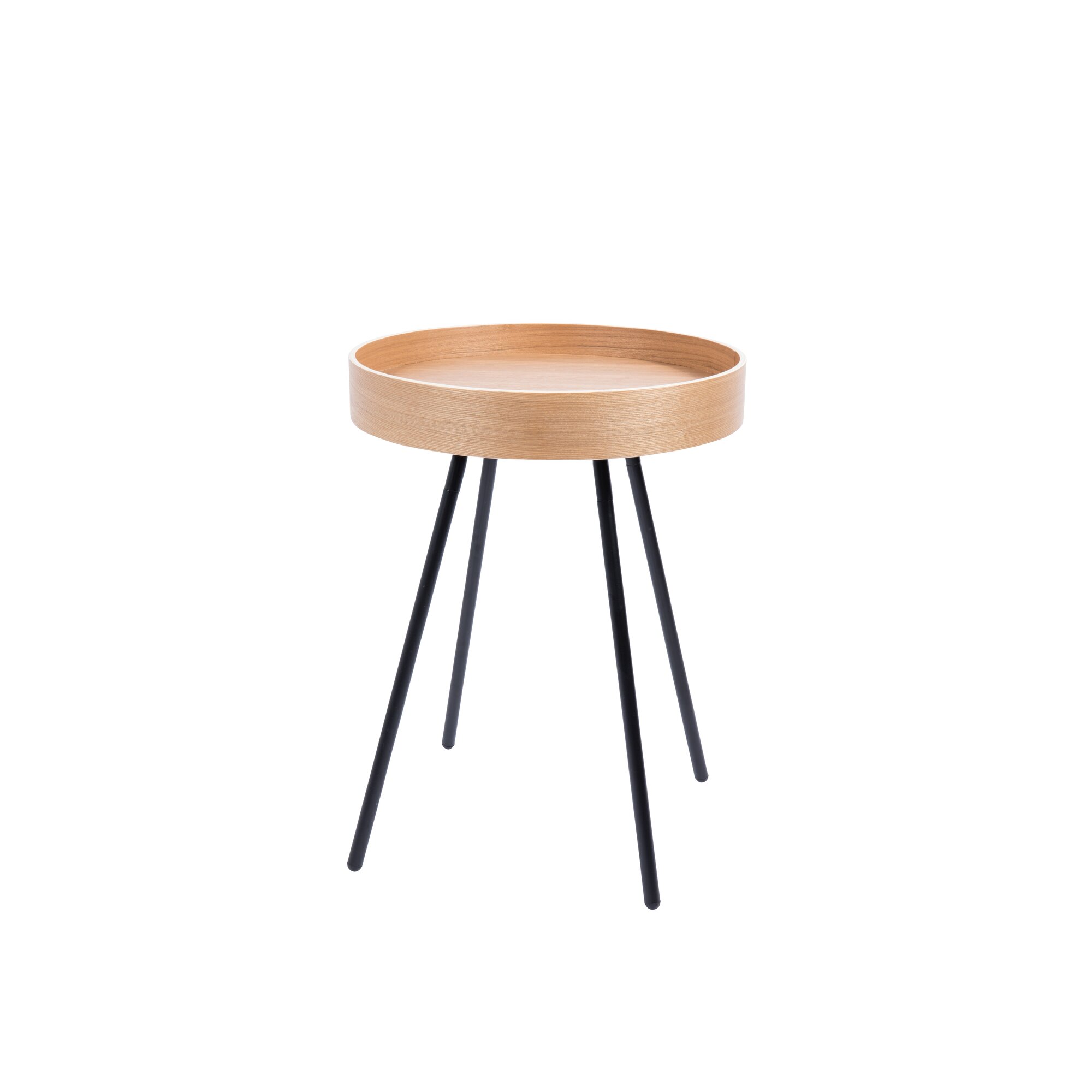 Zuiver Couch-/Beistelltisch Oak Trey Beistelltisch / H 55,5 cm, Ø 46,5 cm