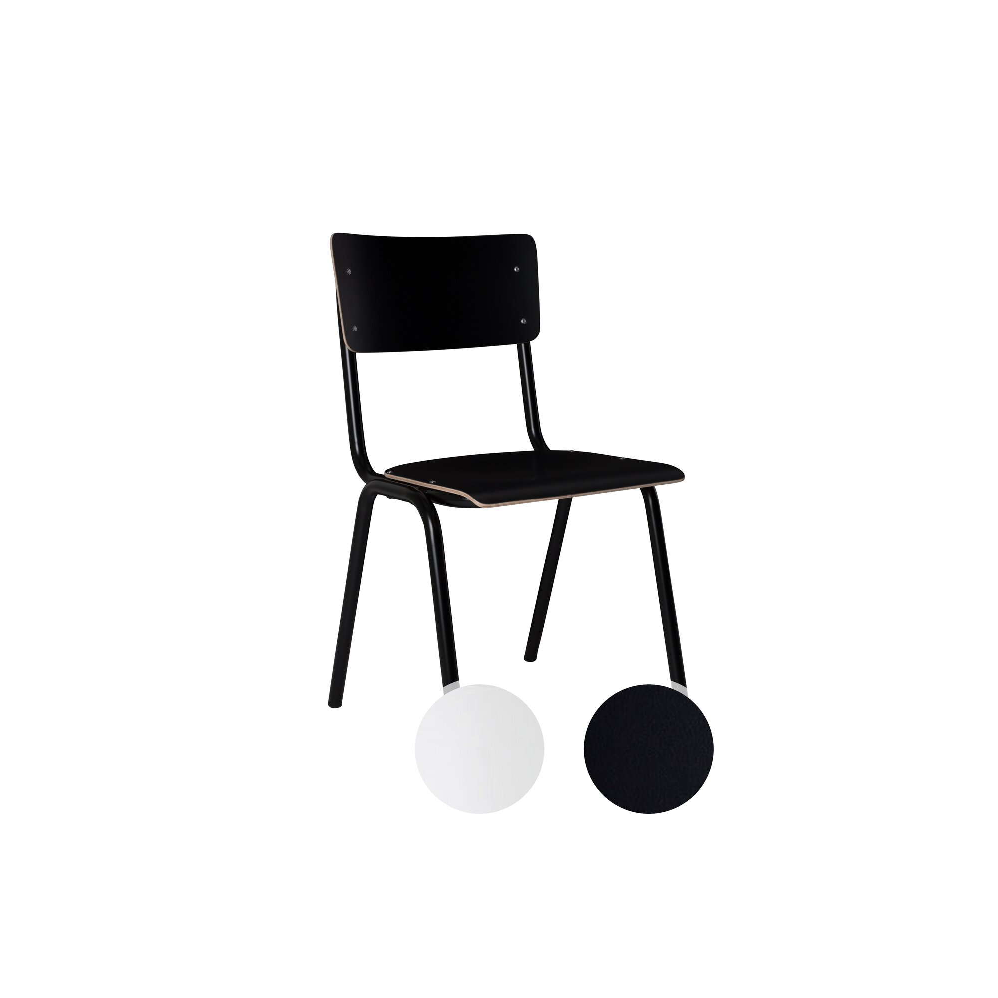 Zuiver Stuhl Back to School Weiss