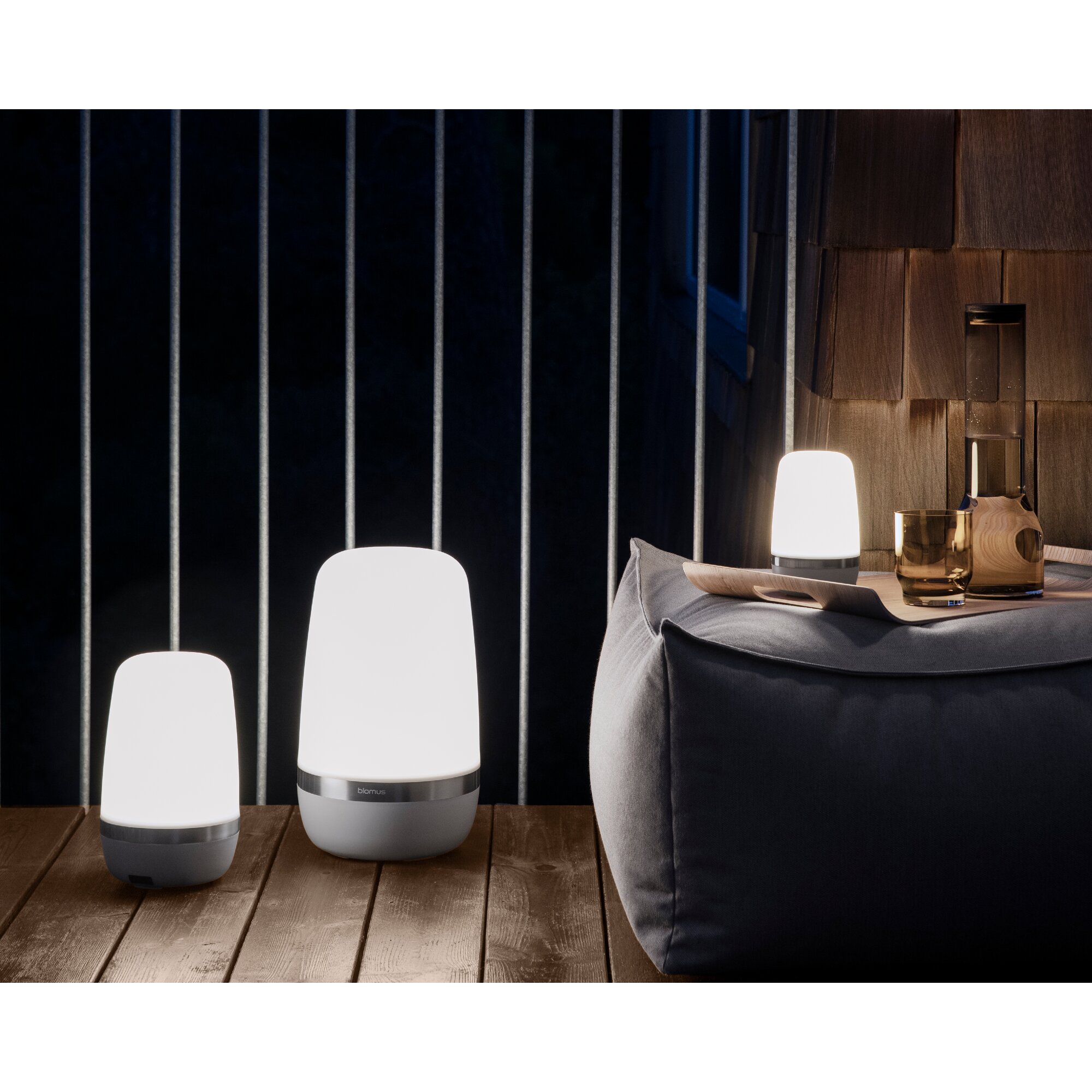 blomus »Spirit« LED Outdoor Leuchte 25x15 cm / dunkelgrau