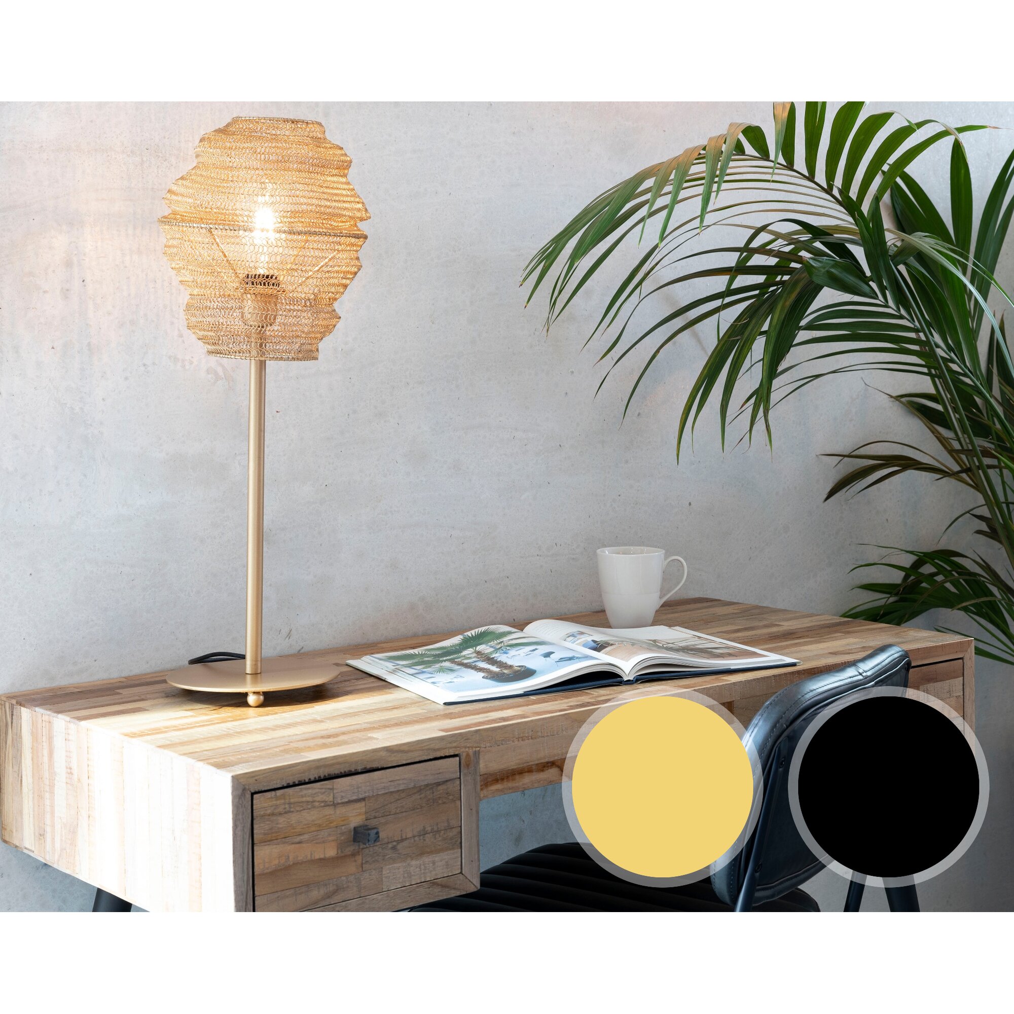 designline »Lena« Tischlampe Schwarz