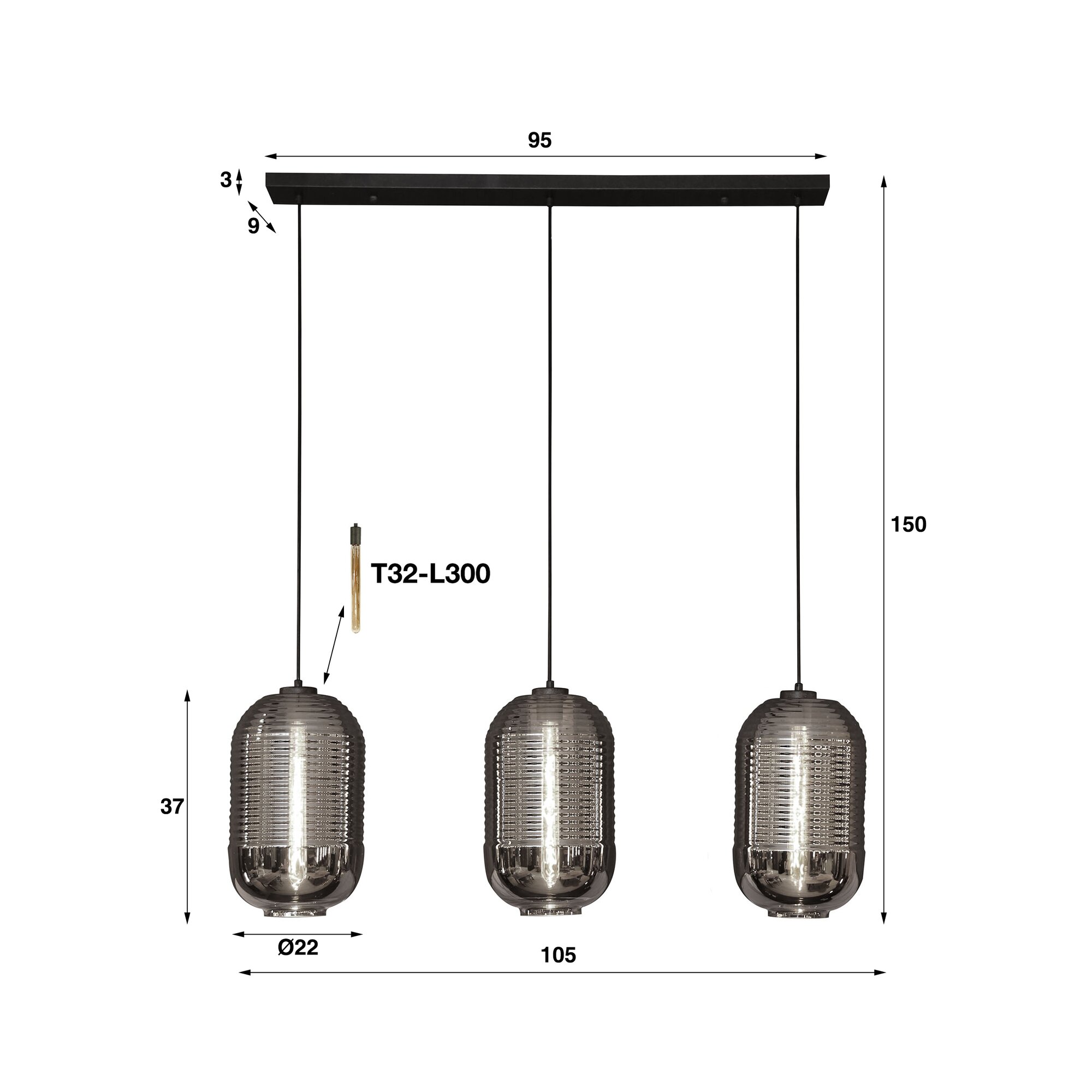 designline »Tub« Hängelampe