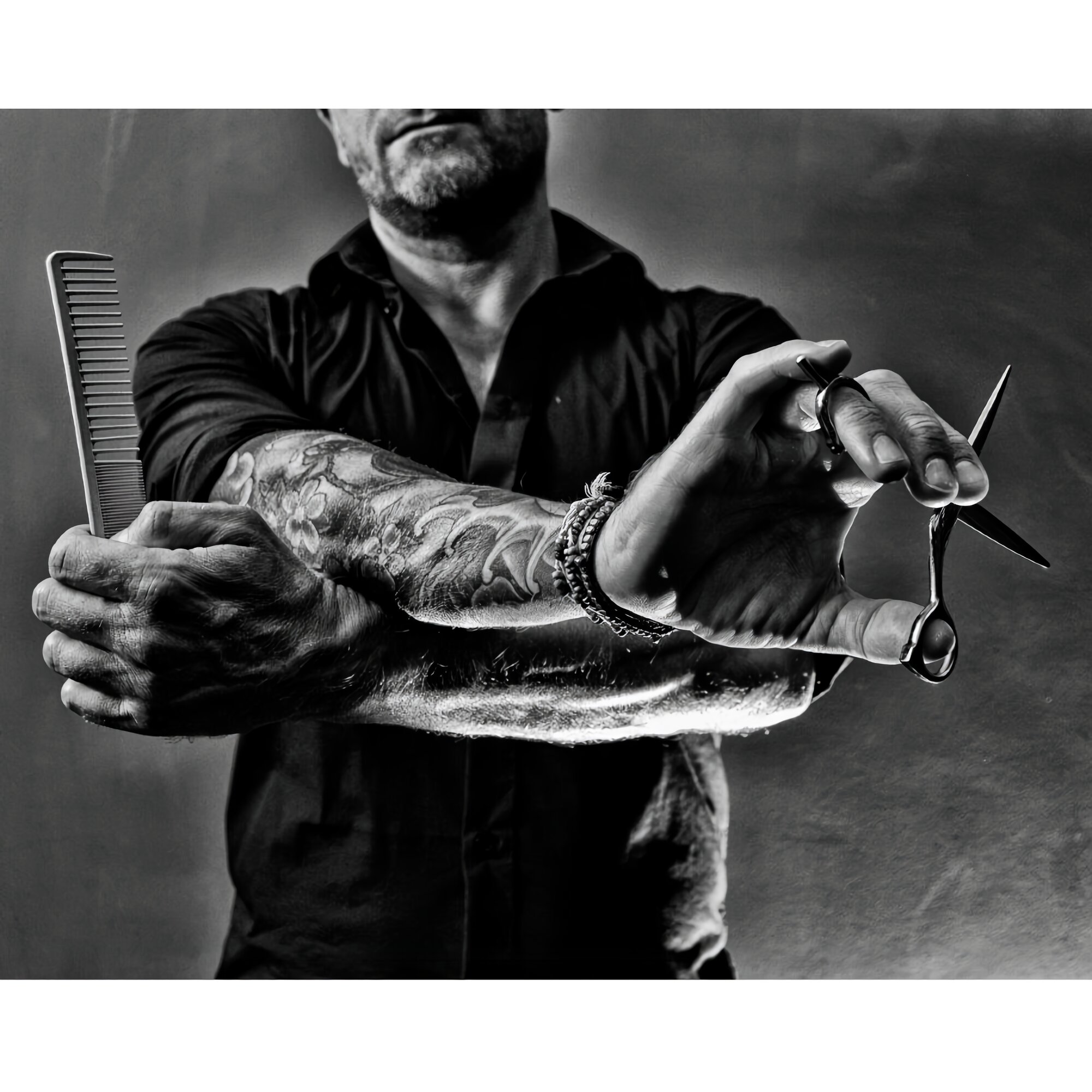 die Faktorei »The Barber« Glasbild