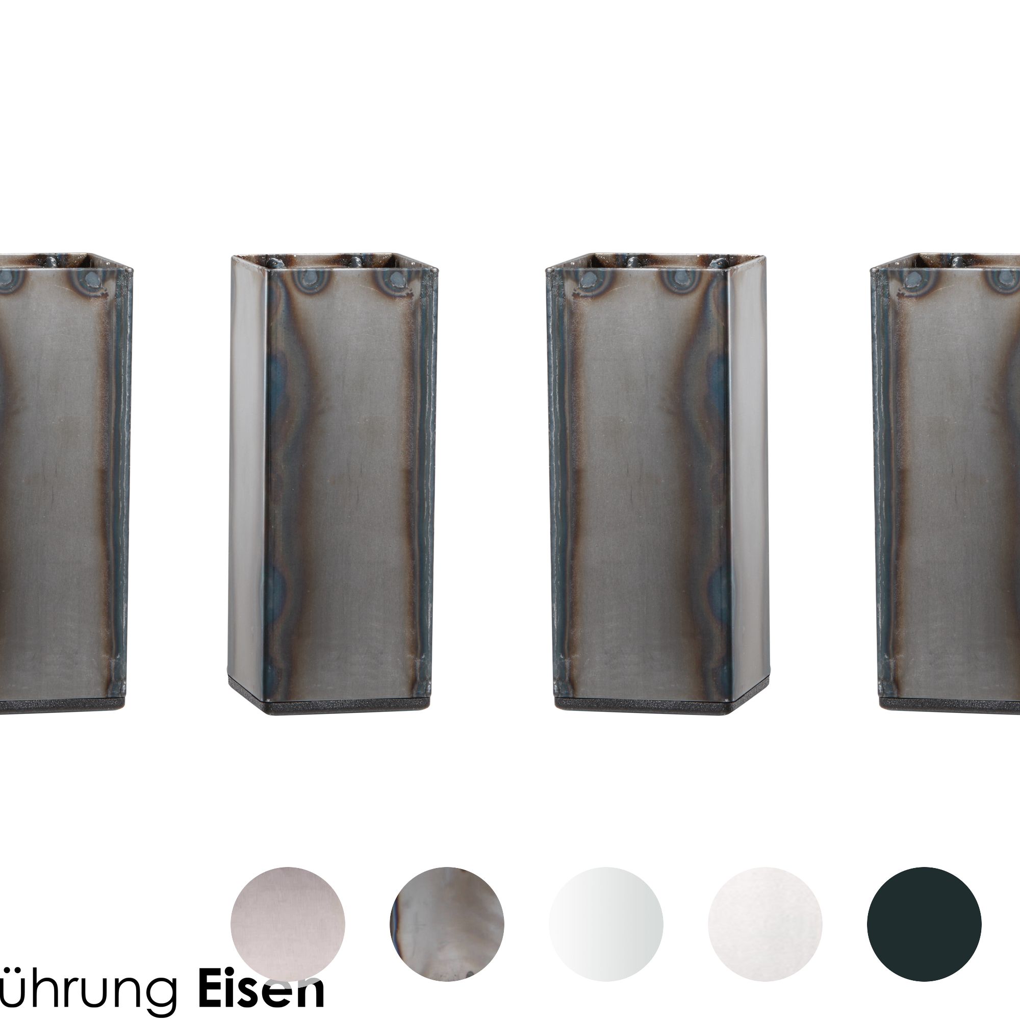 Hasena Wood-Line Füsse Mico 4er-Set / 25 cm / iron
