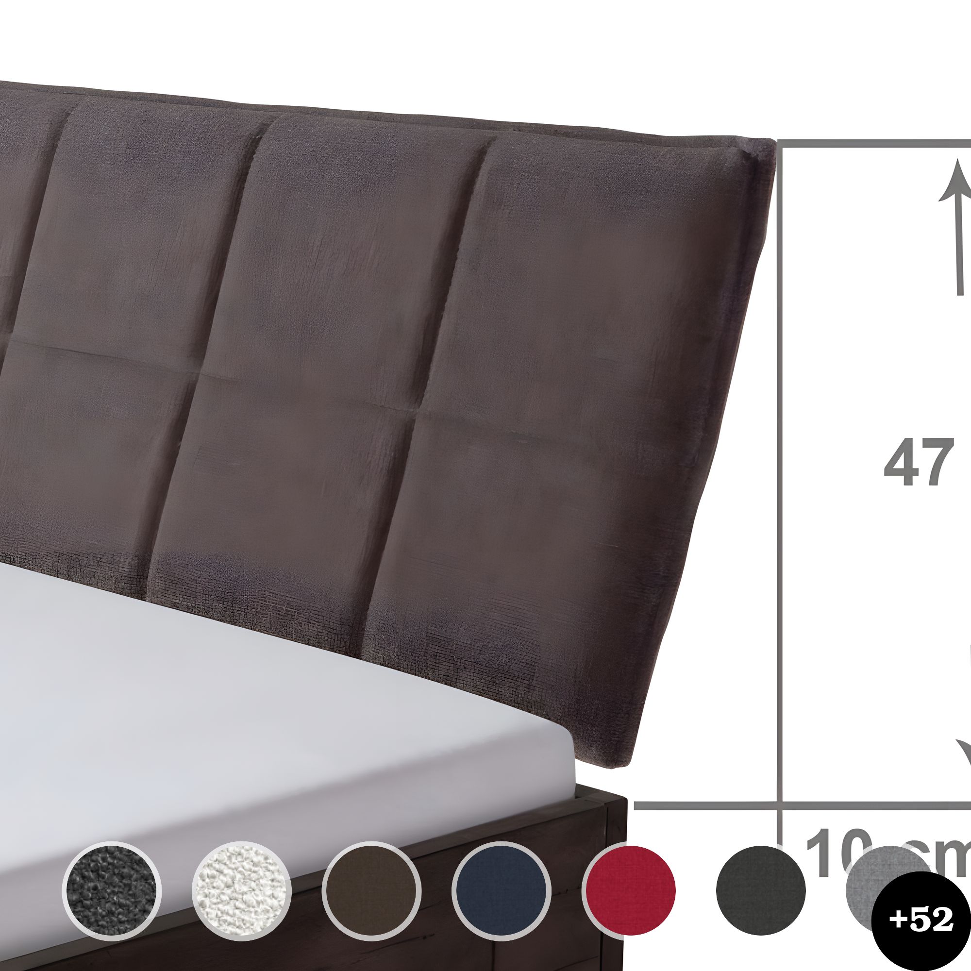 Hasena Factory-Line Kopfteil Malta 120 cm / PK3 Casual 331 Cannelle
