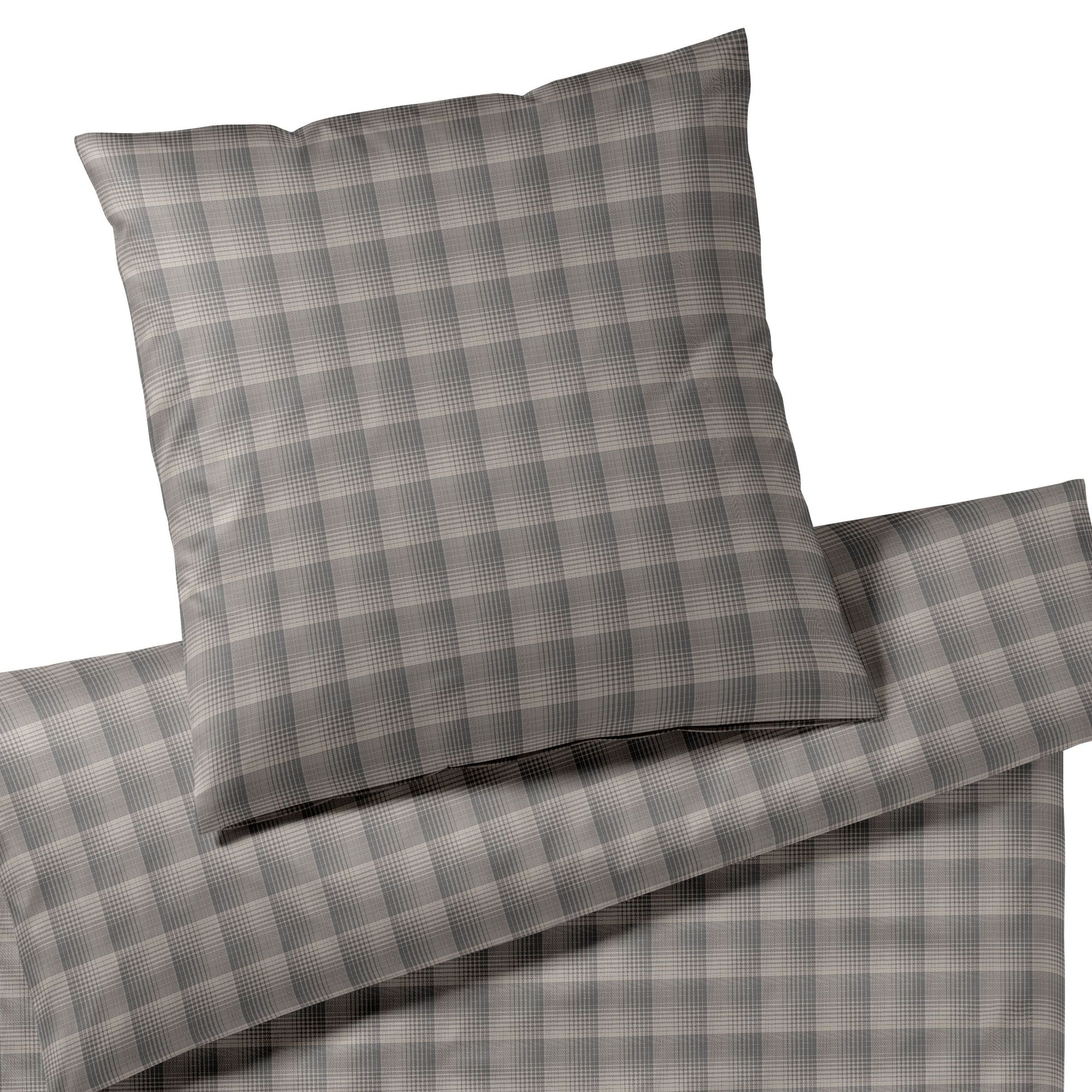 JOOP! »Soft Checks« Bettwäsche Taupe 45000-17 Bettwäsche / 135x200 cm / 80x80 cm