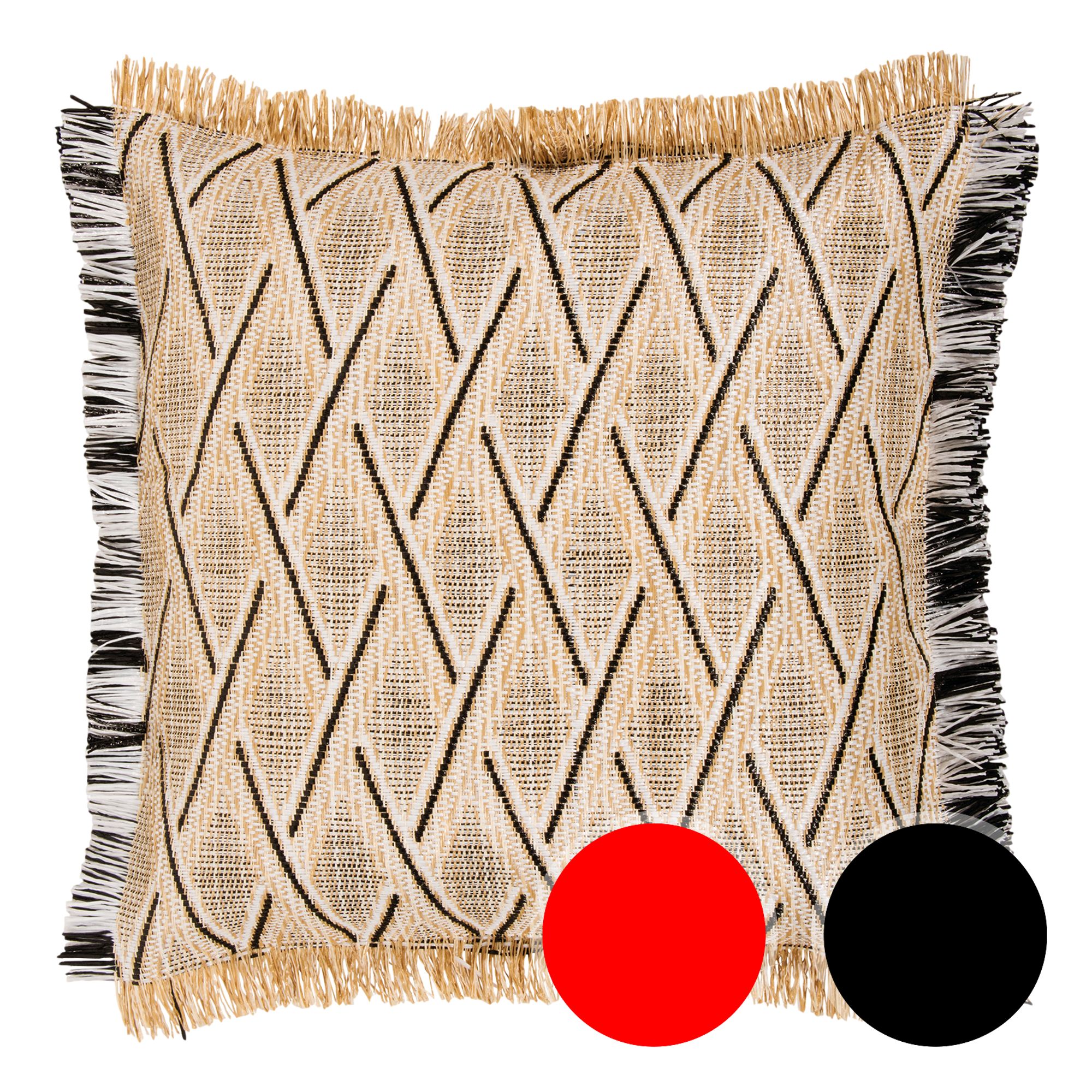 PAD »Tulum« Dekokissen 45x45 cm / red-aqua