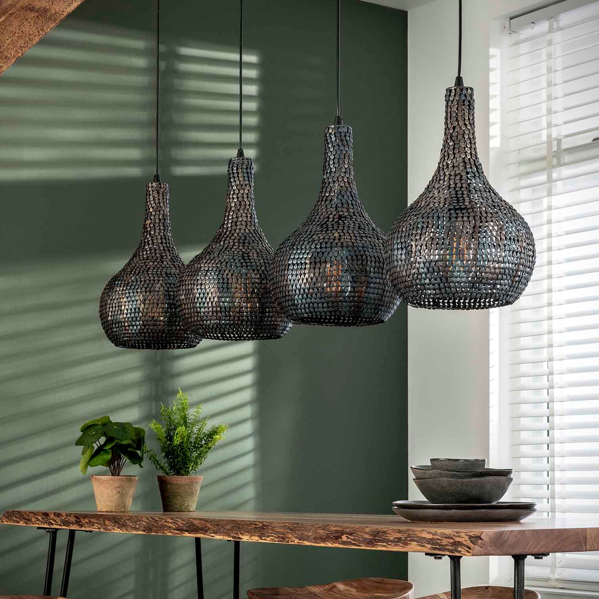 designline »Armour« Hängelampe tropfenförmig